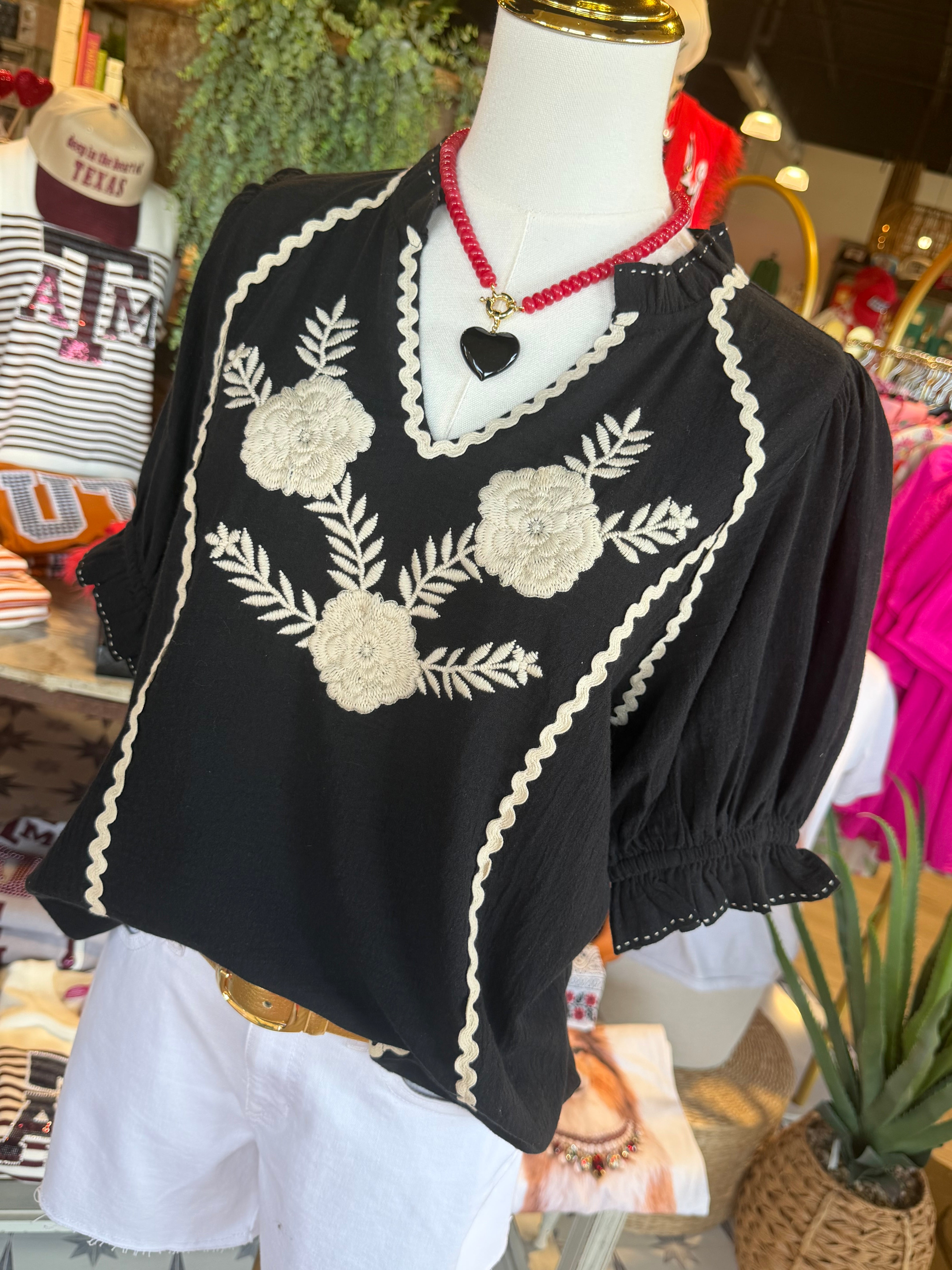 Dana Embroidery Top