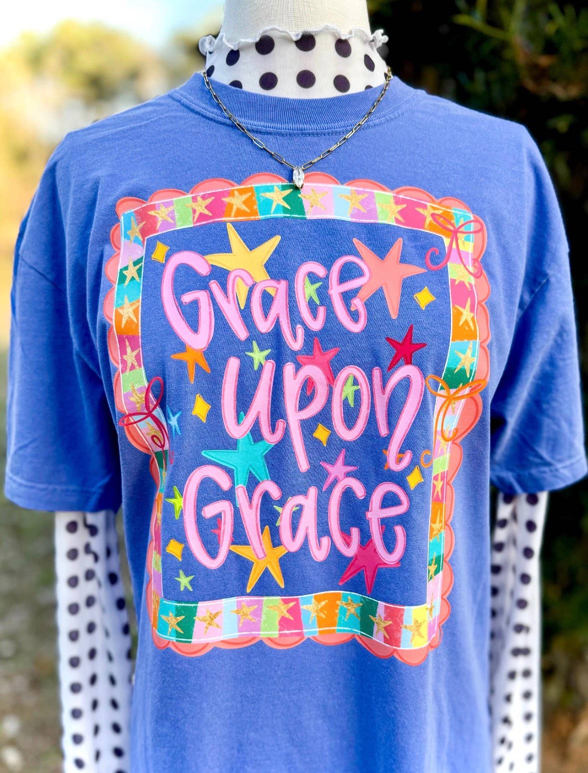 Grace Upon Grace Tee (Flo Blue)