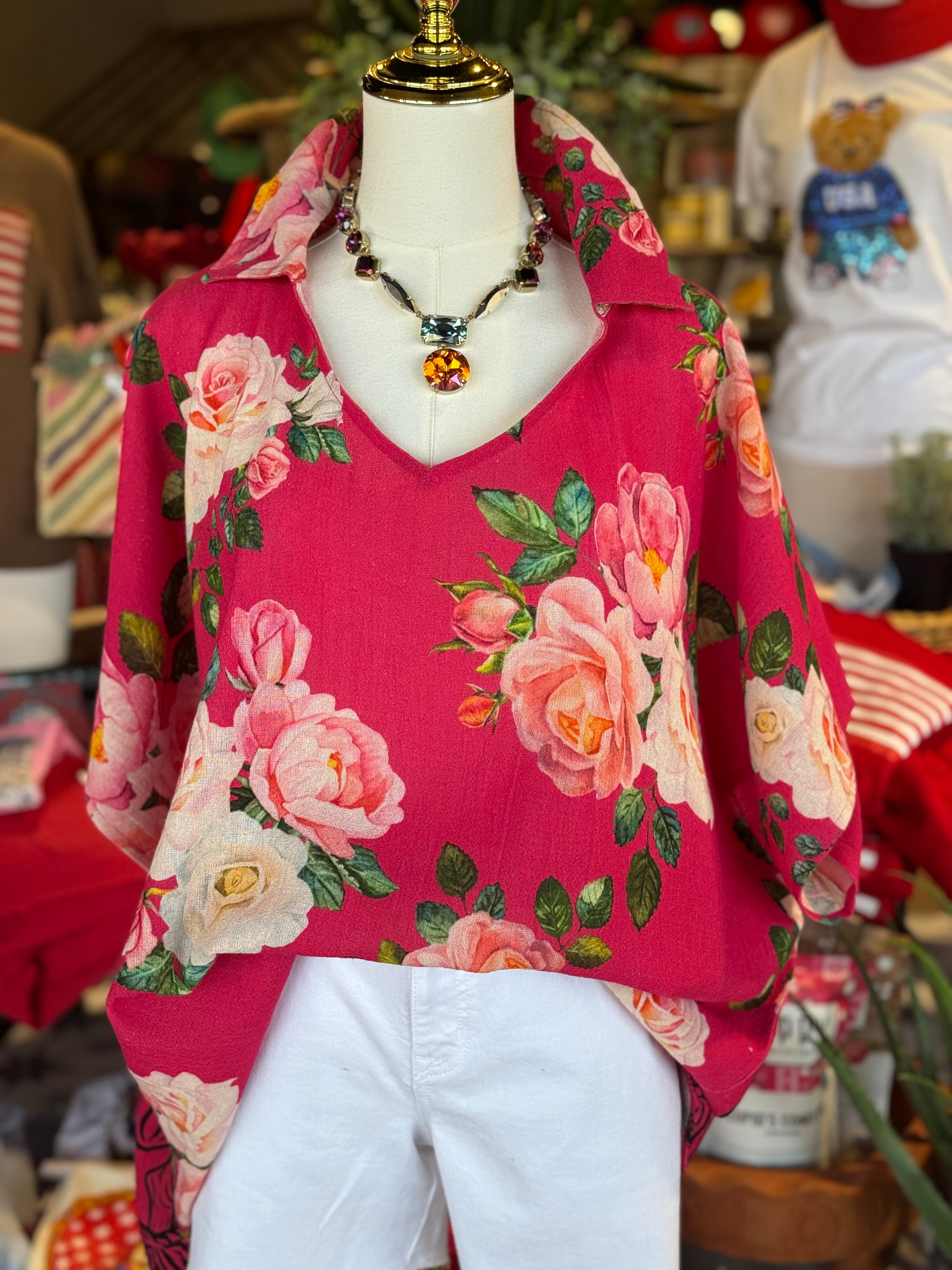Madeline Floral/Tiger Top