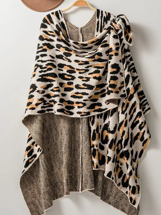 Leopard Ruana Cape