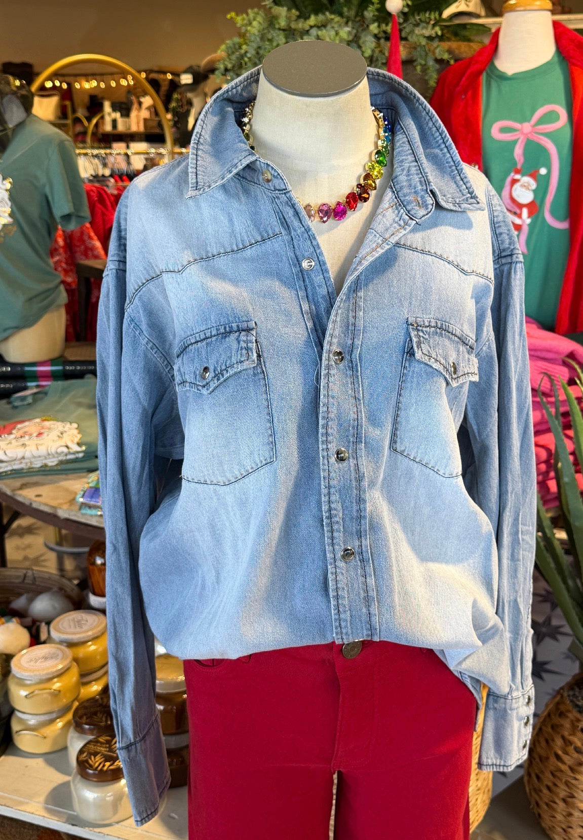 Pamela Denim Top