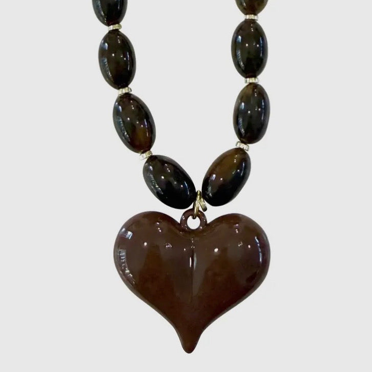 Chocolate Heart Necklace