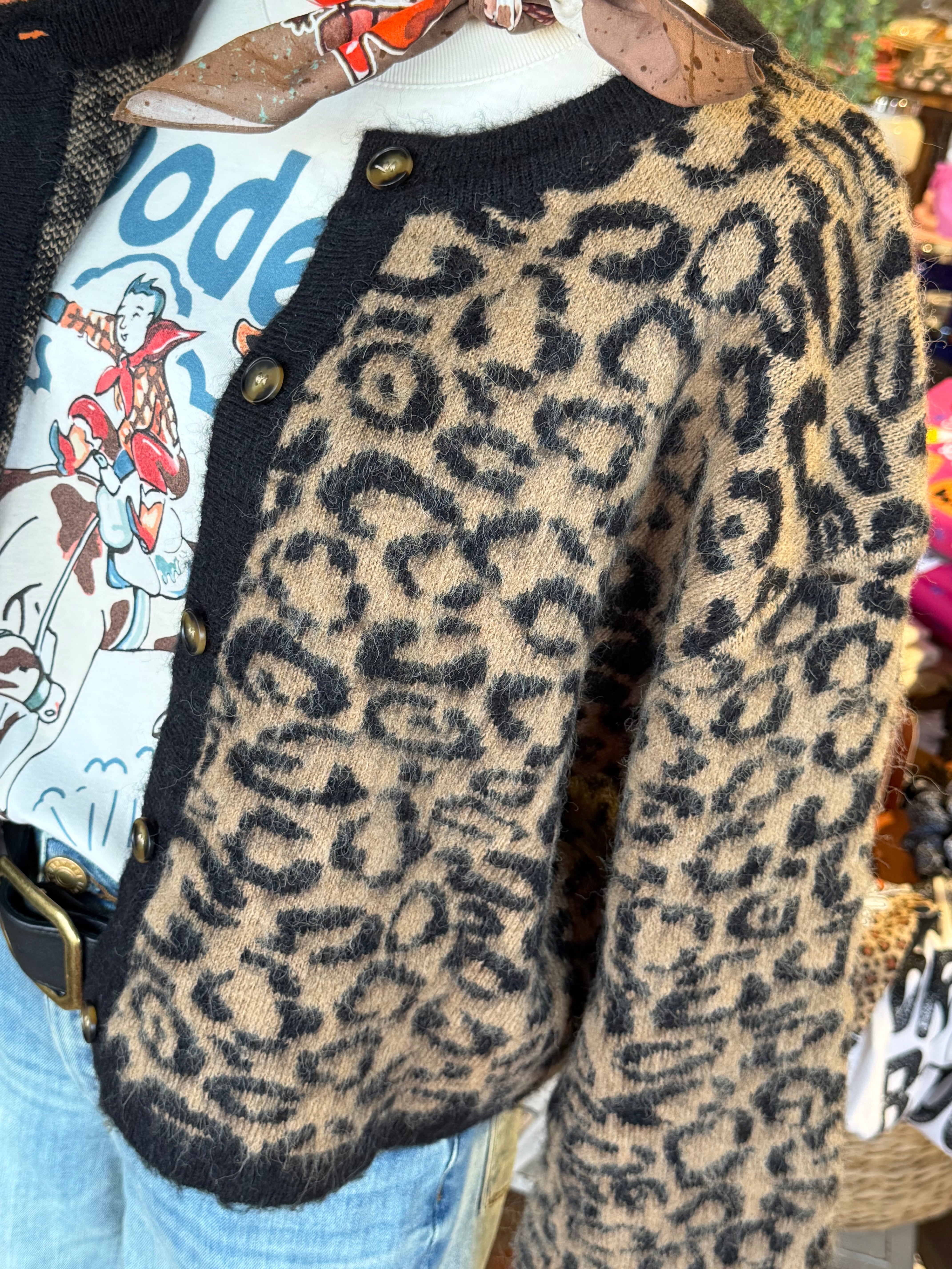 Libby Leopard Cardigan