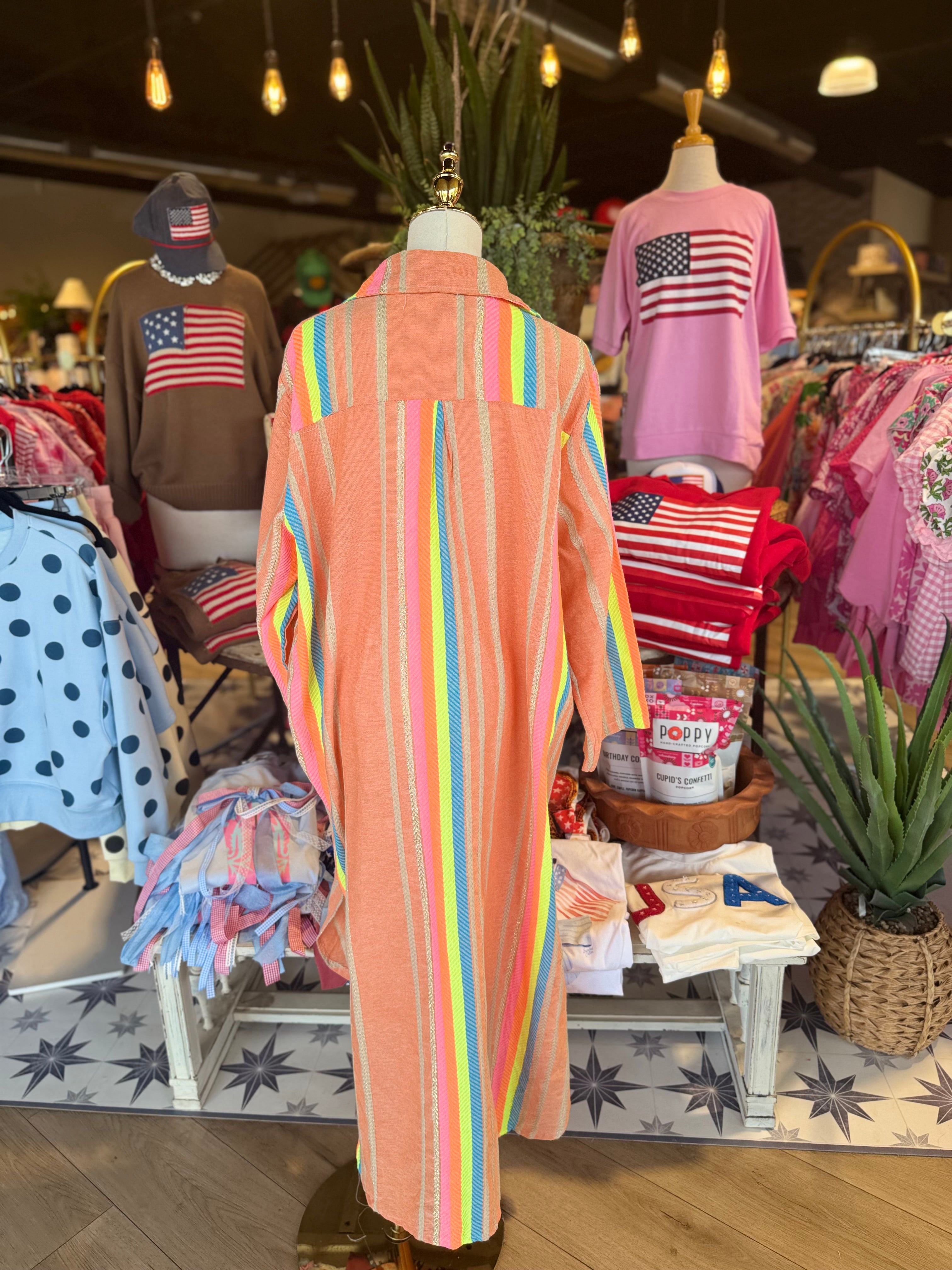 Lurex Apricot Dress