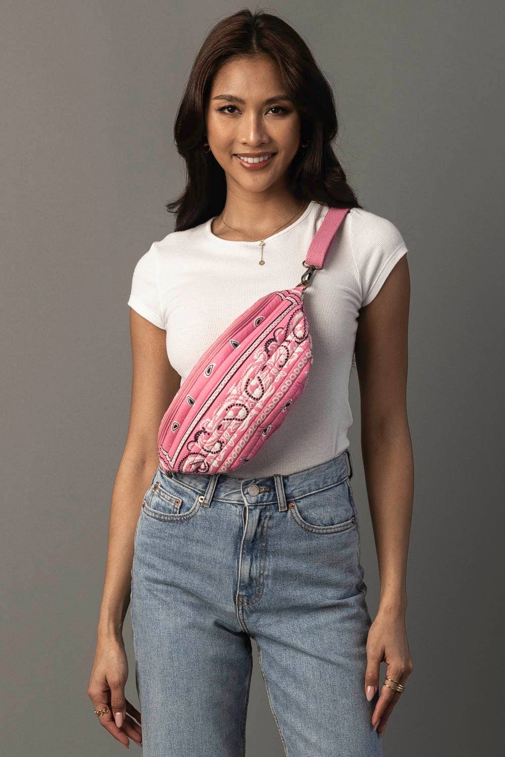 Pink Bandana Crossbody