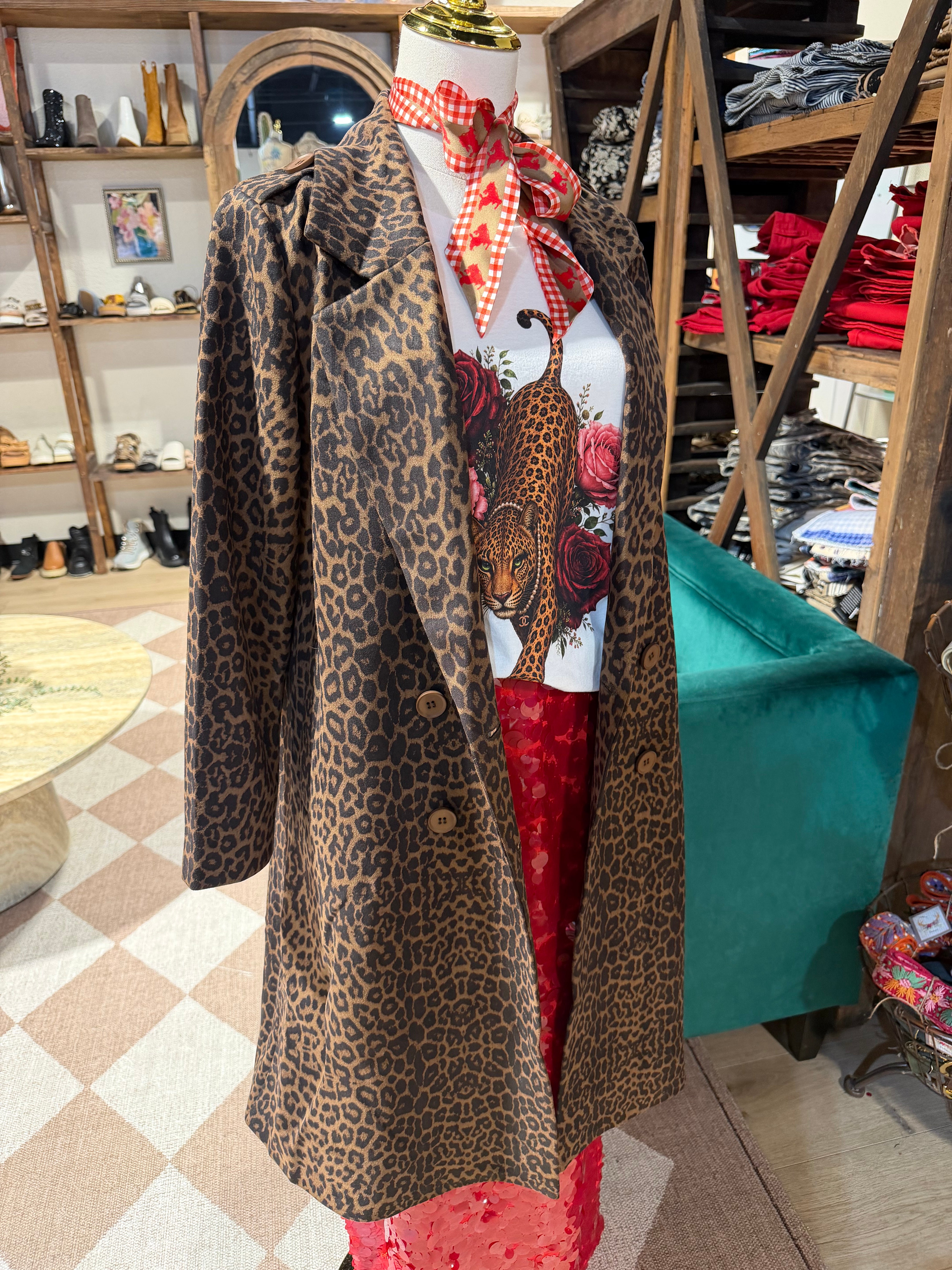 Leopard Trench Coat