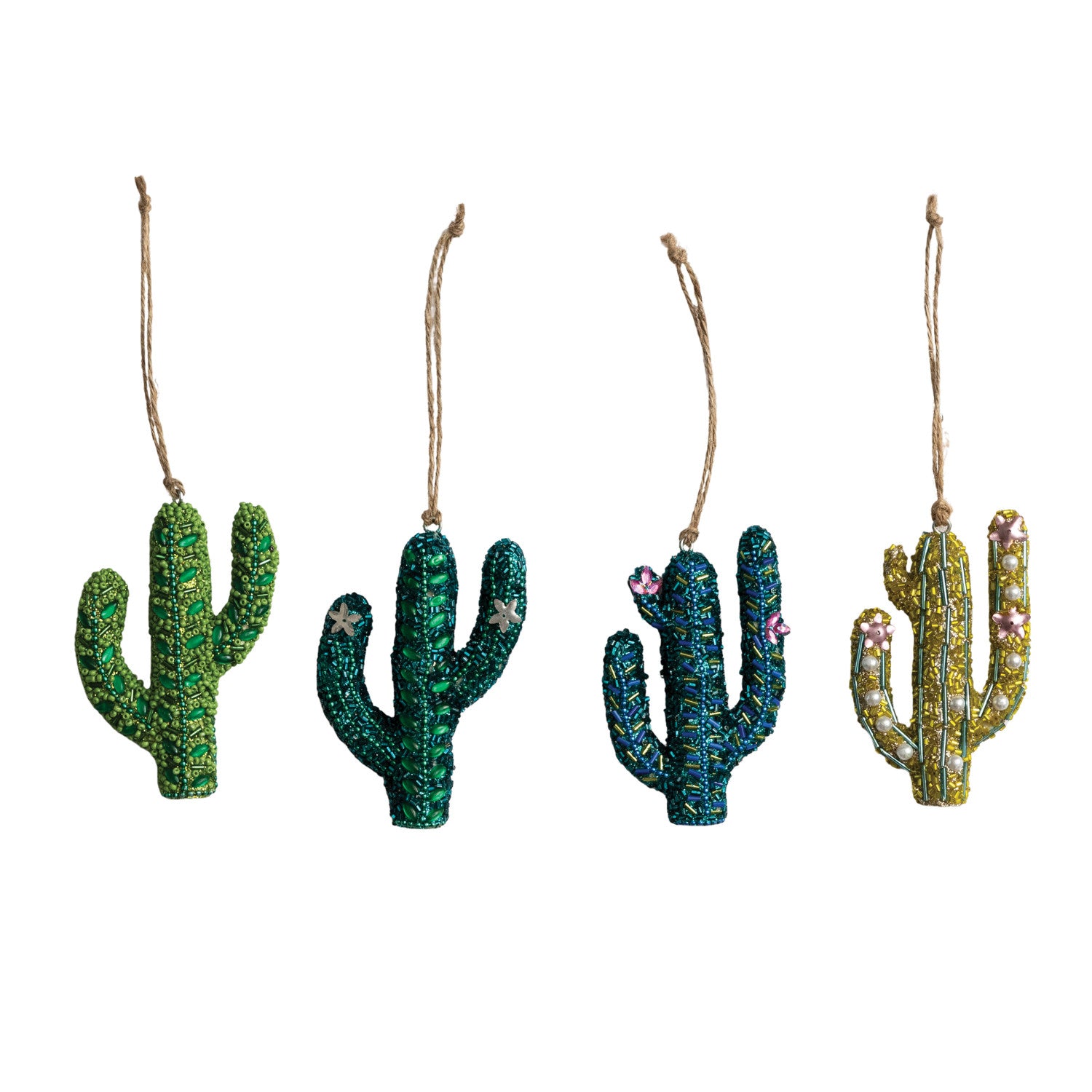 Beaded Cactus Ornaments