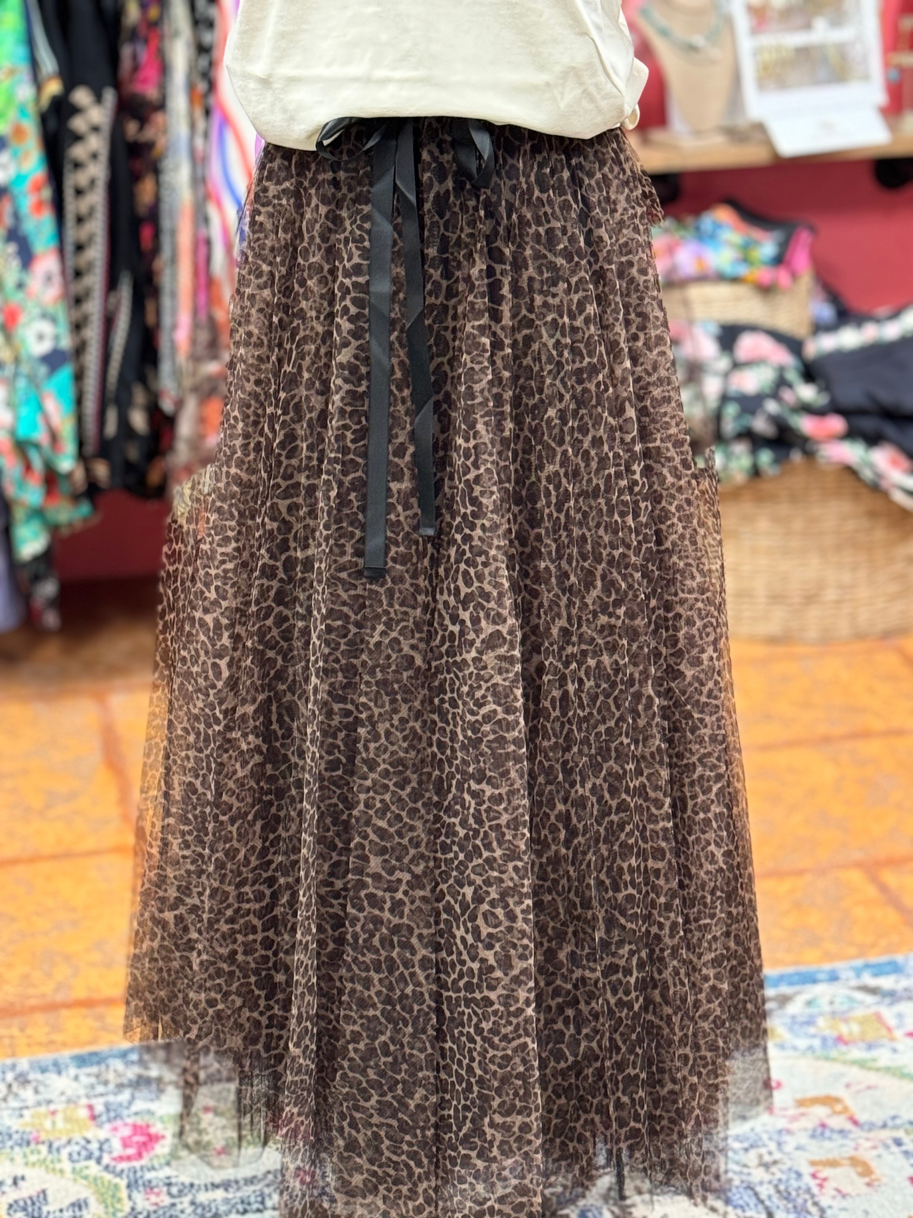 Leopard Tulle Skirt