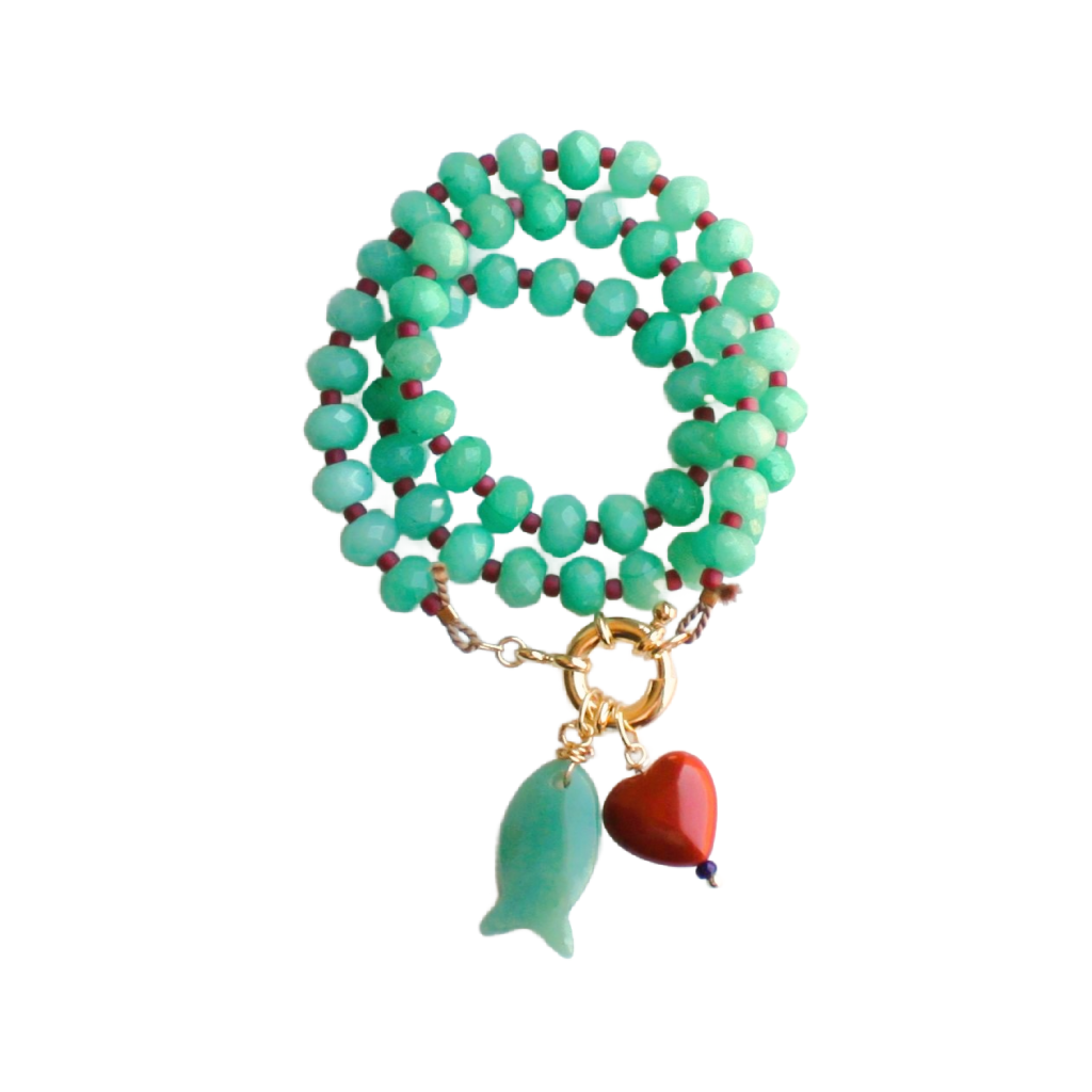 Heart & Fish Charm Necklace