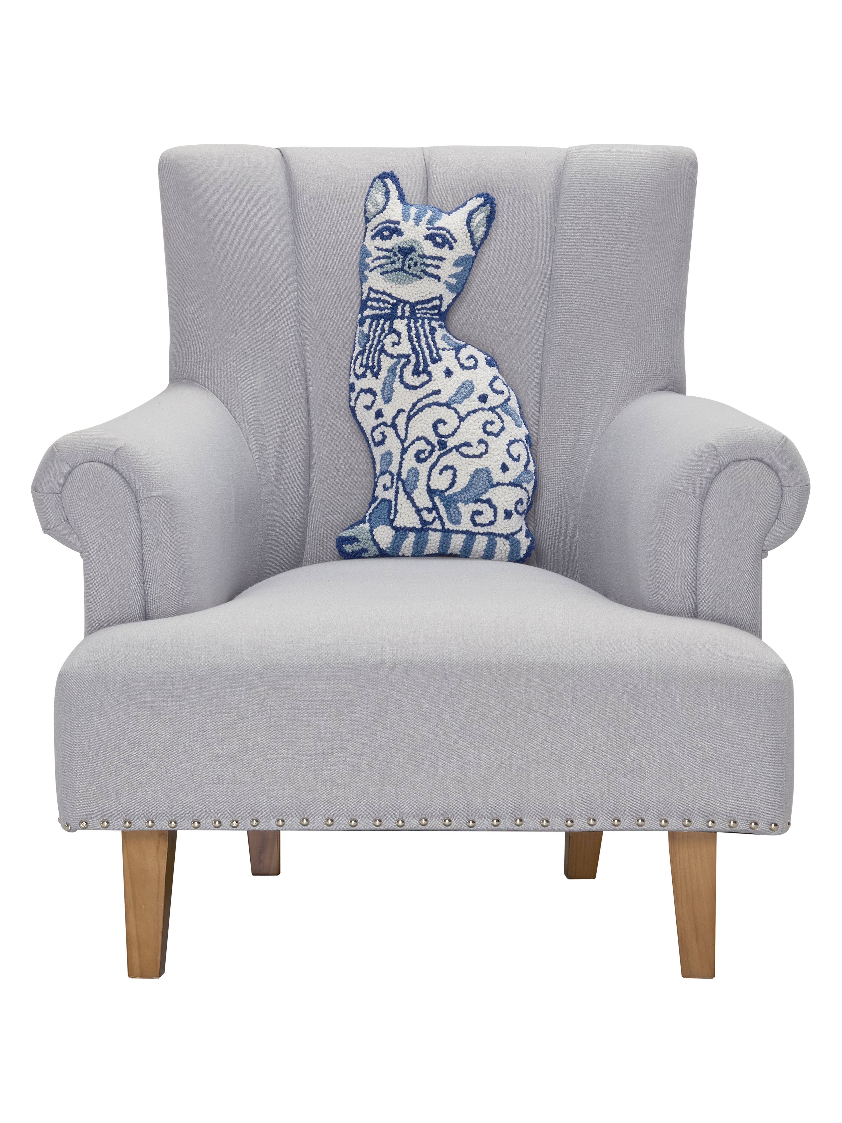 Chinoiserie Cat Hook Pillow