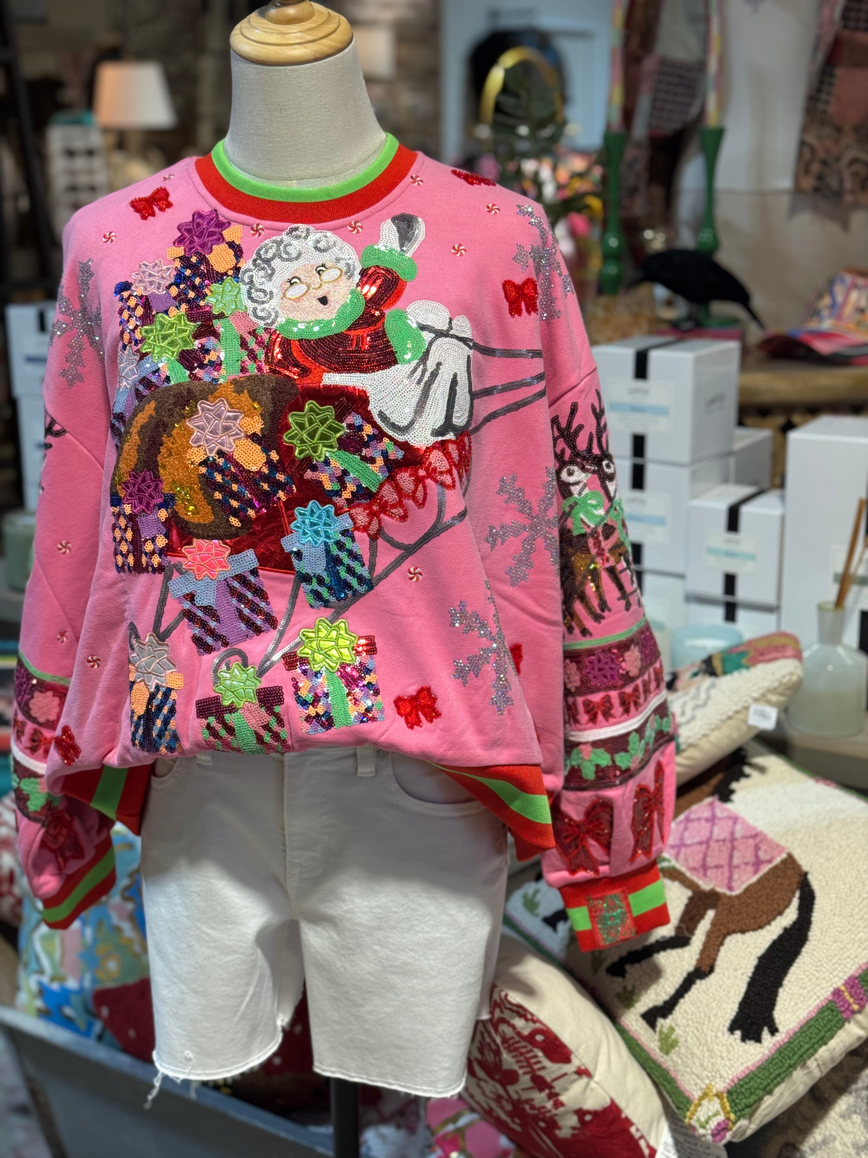 Vintage Mrs. Claus Sleigh