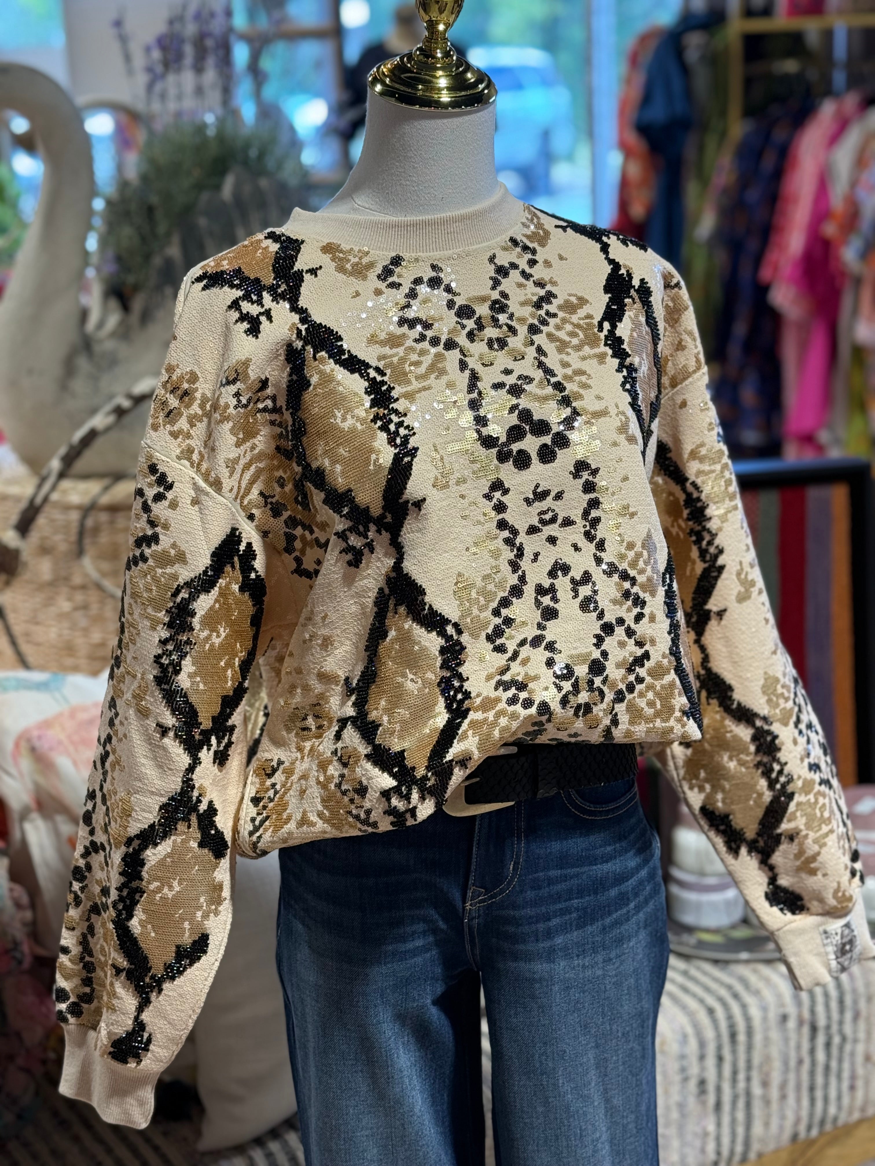 Slitthery Python Sweatshirt