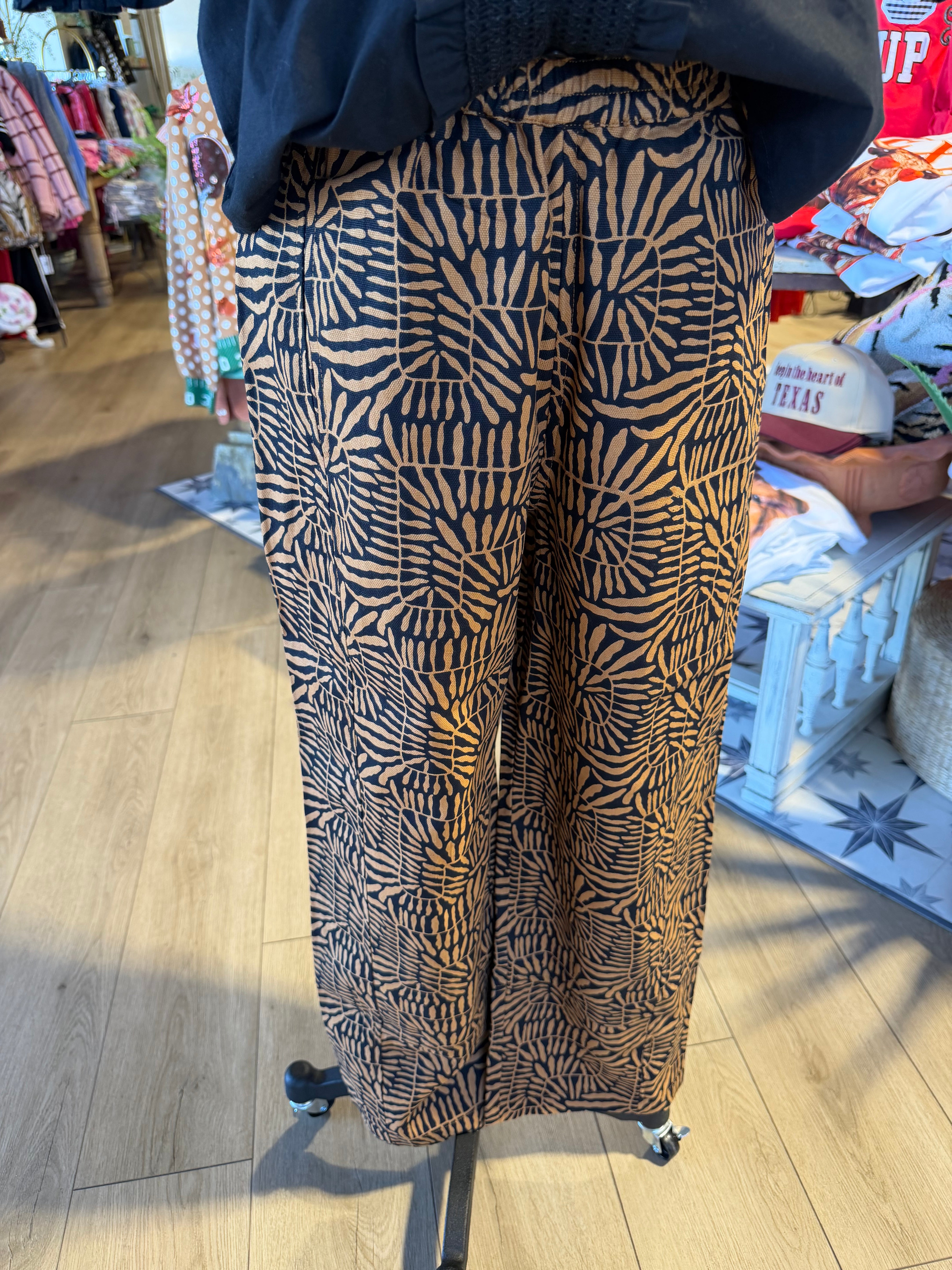 Abstract Barrel Pants