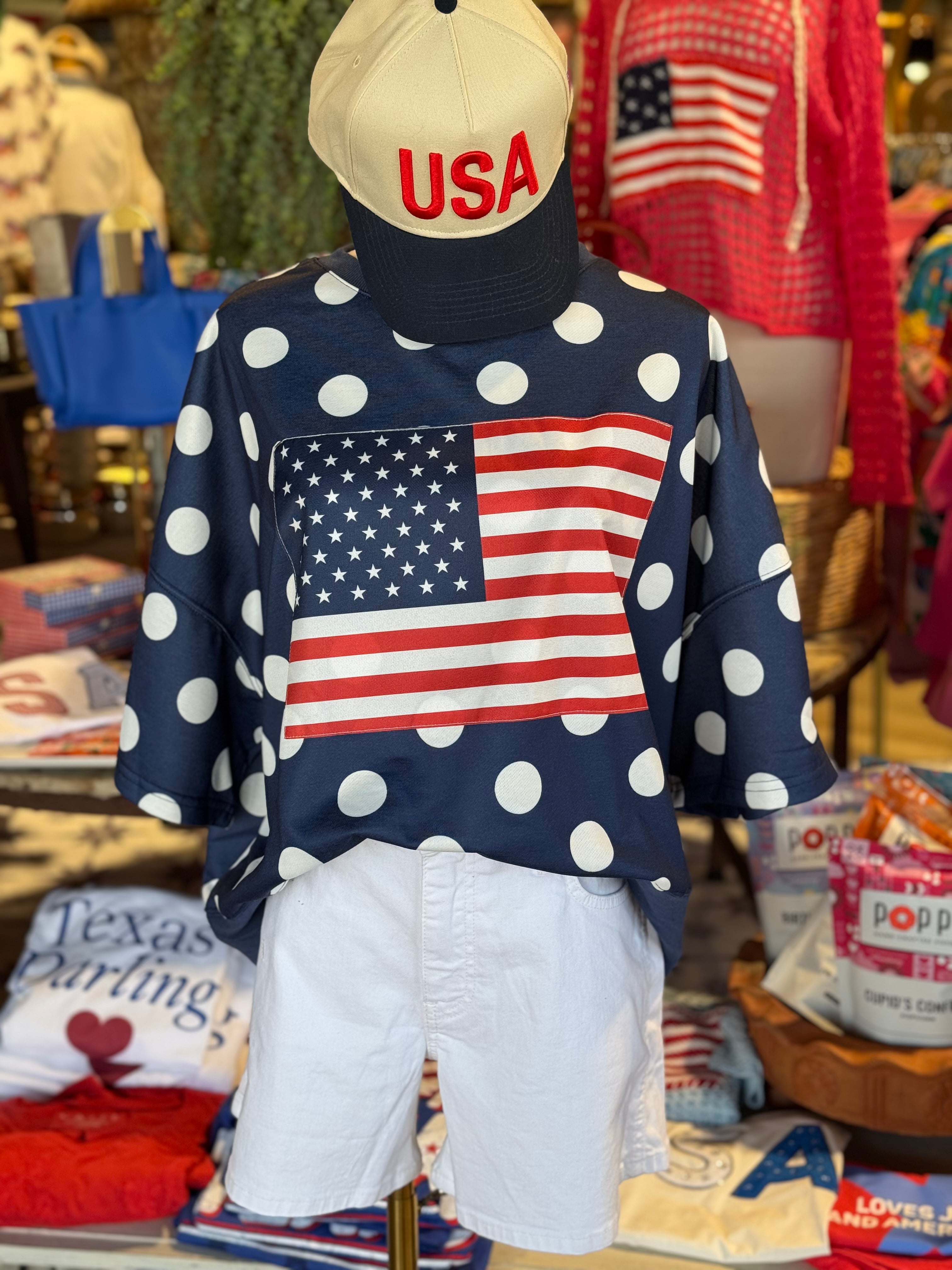Polka Dot Flag Top