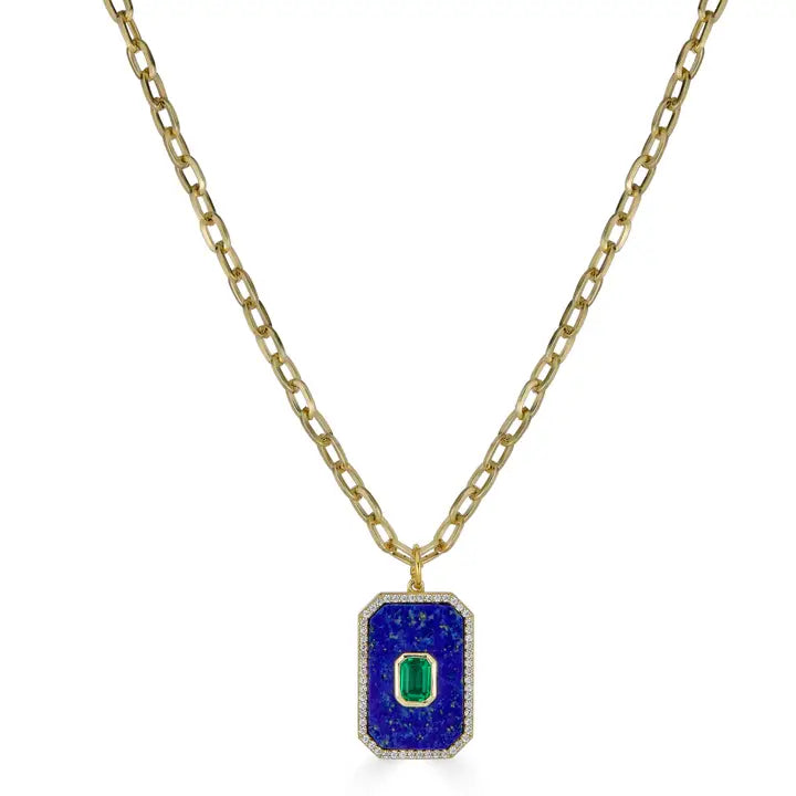 Lapis Emerald Necklace