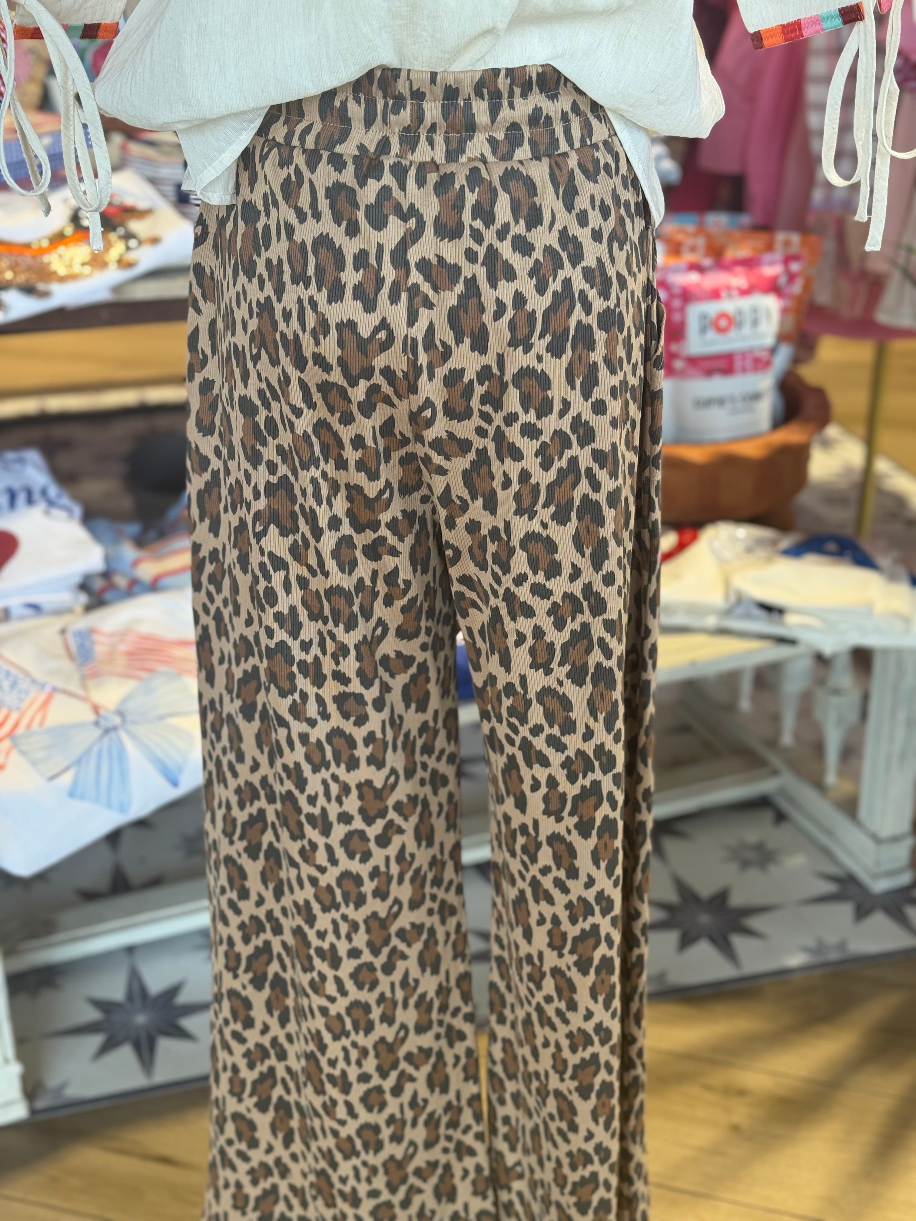 Leopard Rib Pants