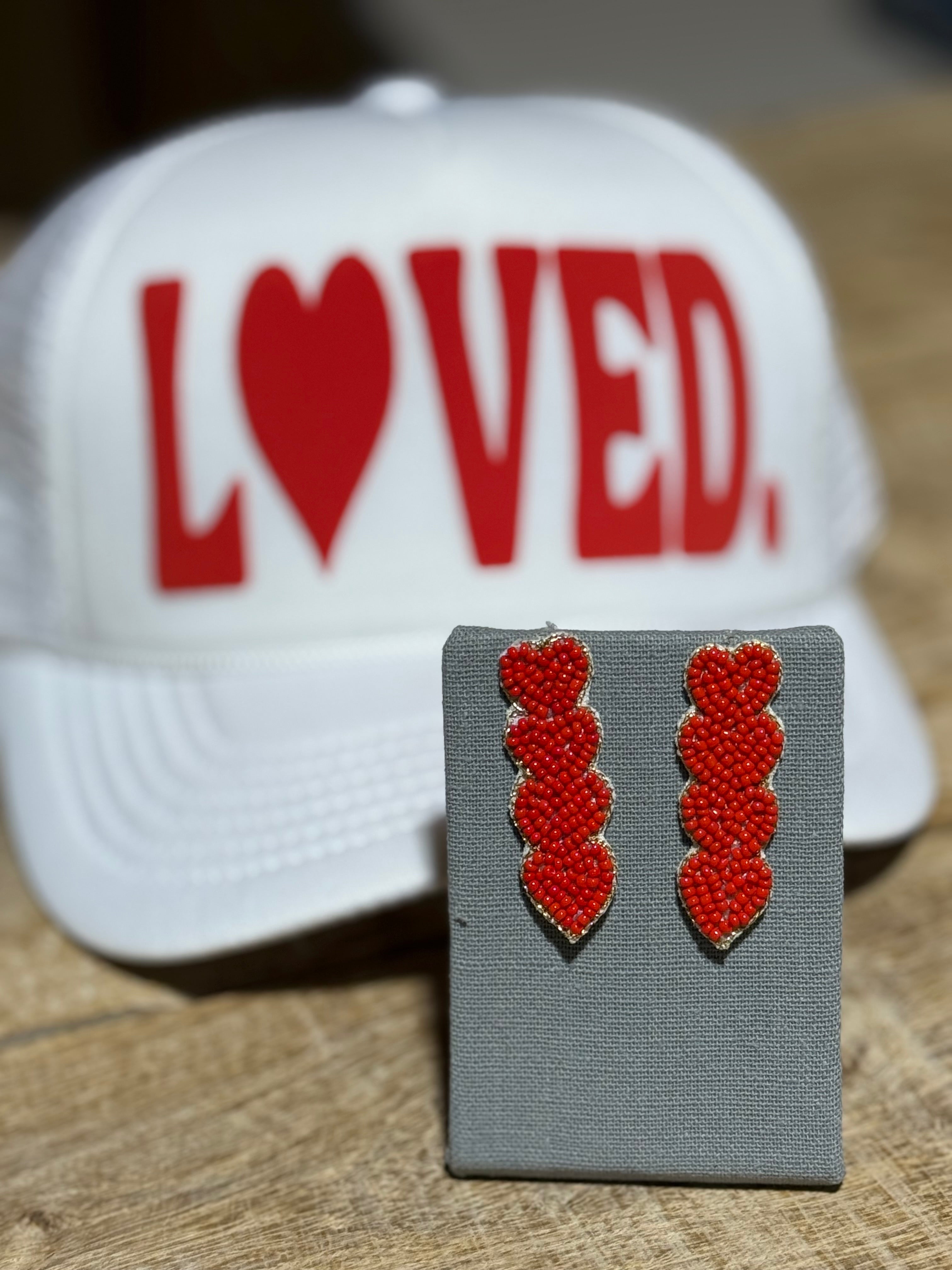 Triple Heart Earring