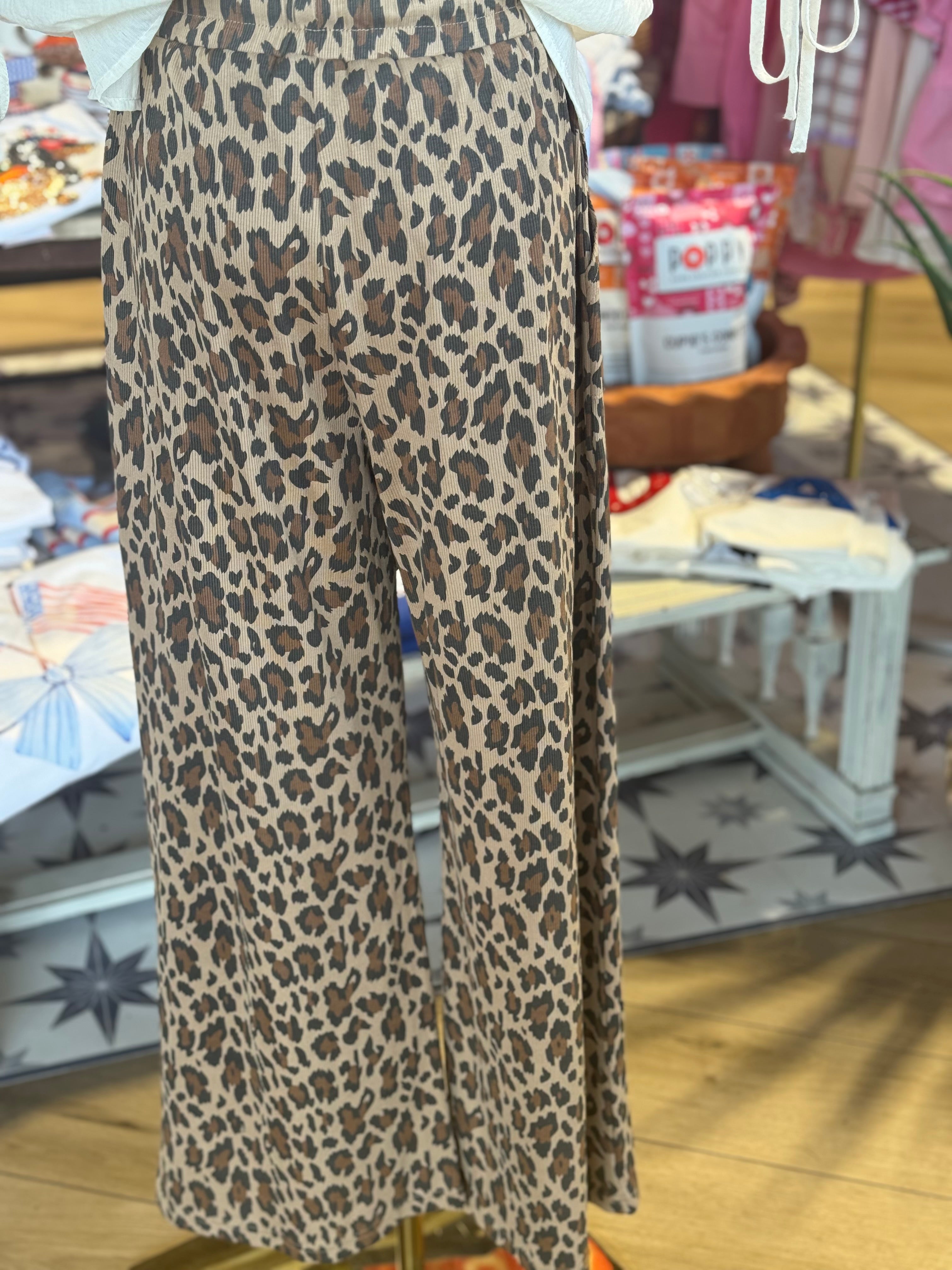 Leopard Rib Pants