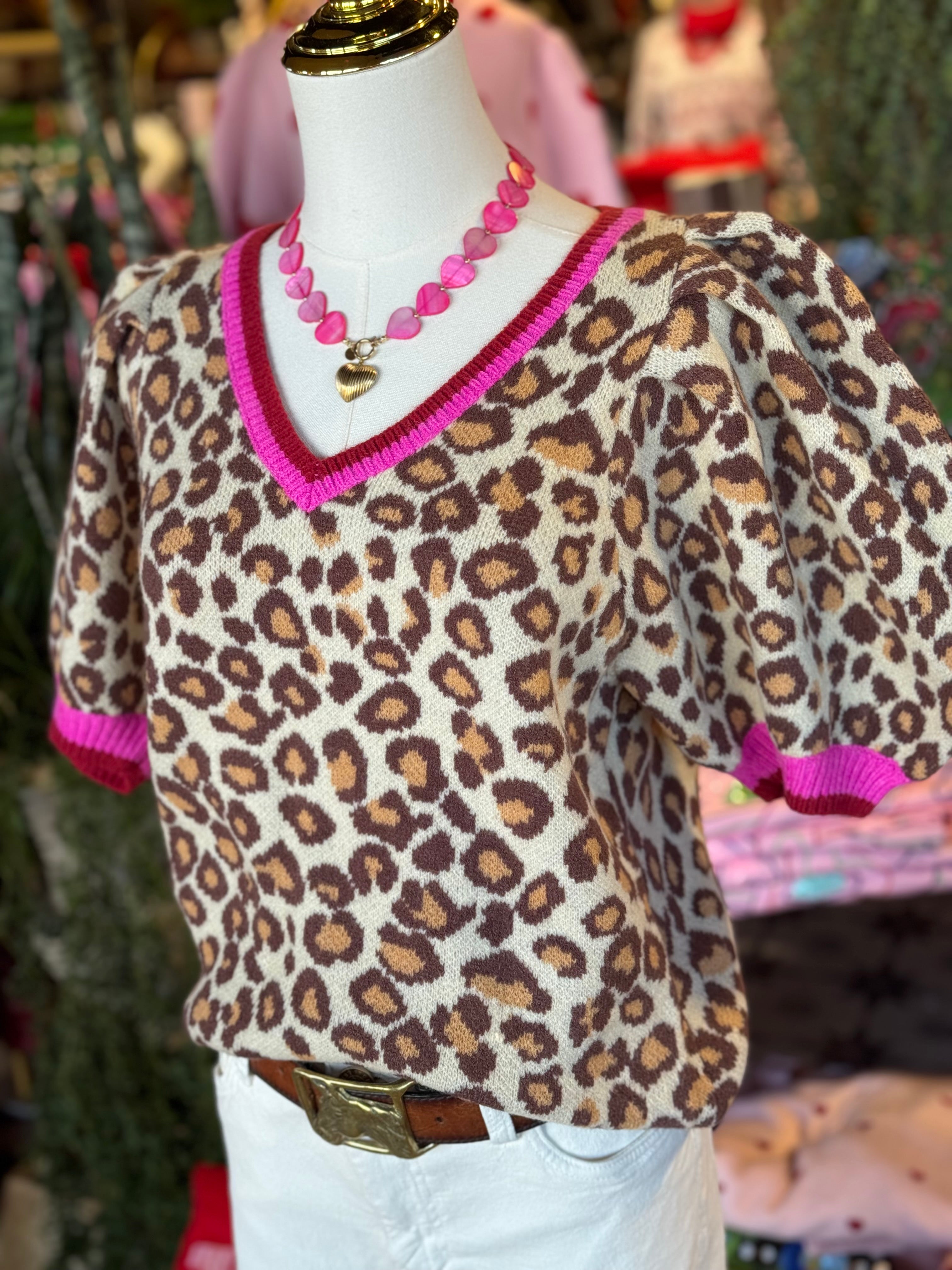 Renée Leopard Sweater