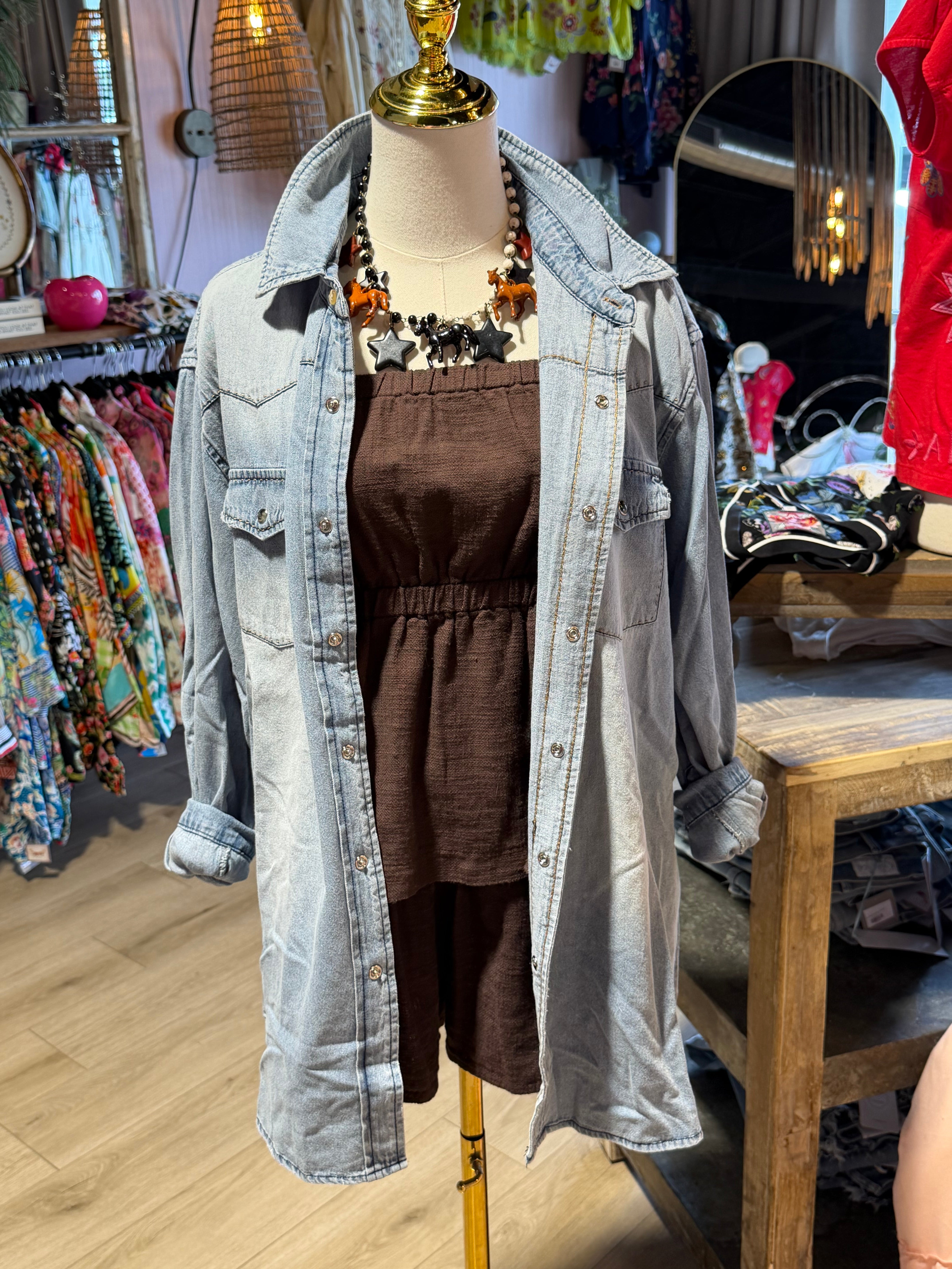 Pamela Denim Top