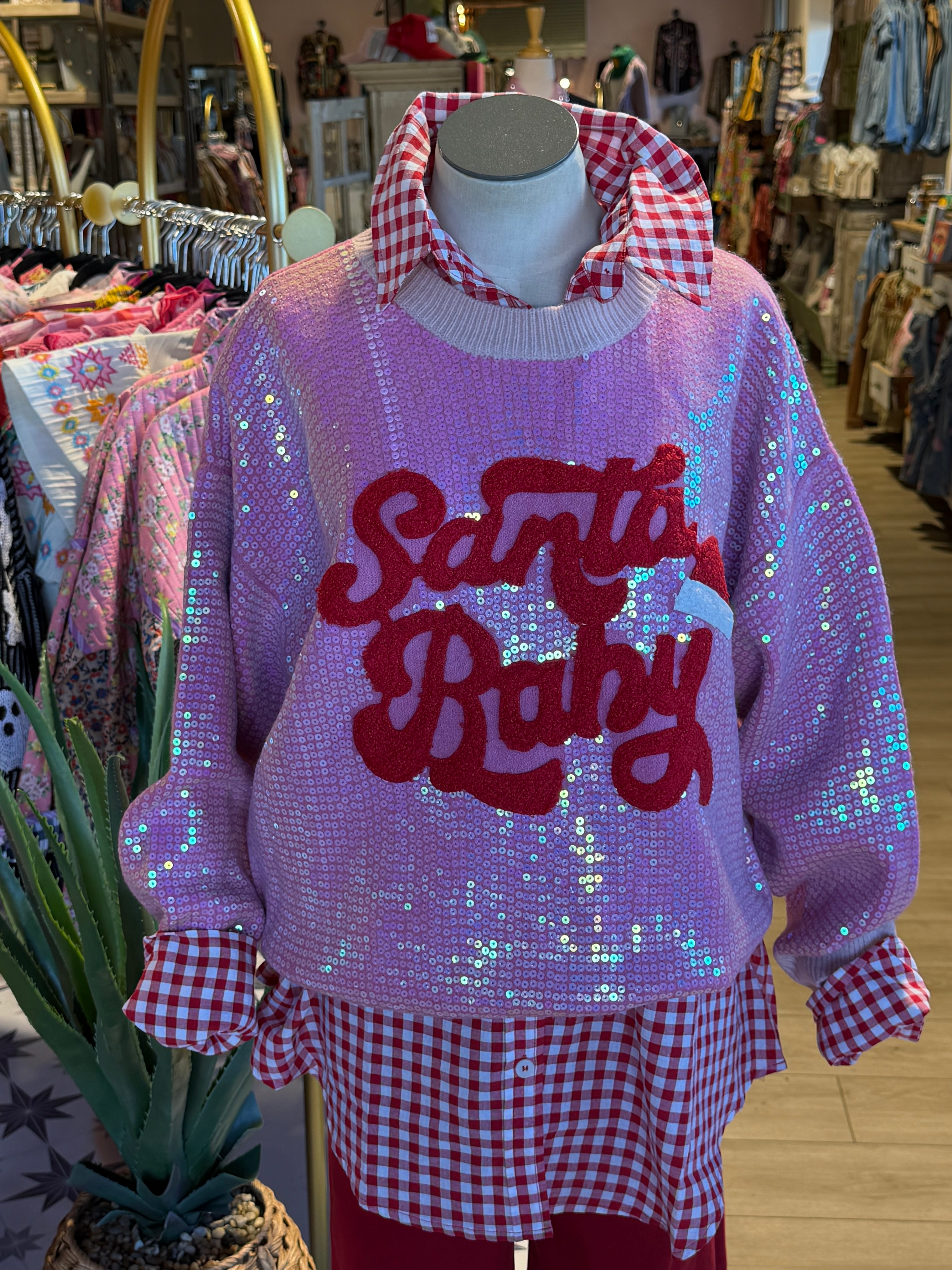 Santa Sequin Baby