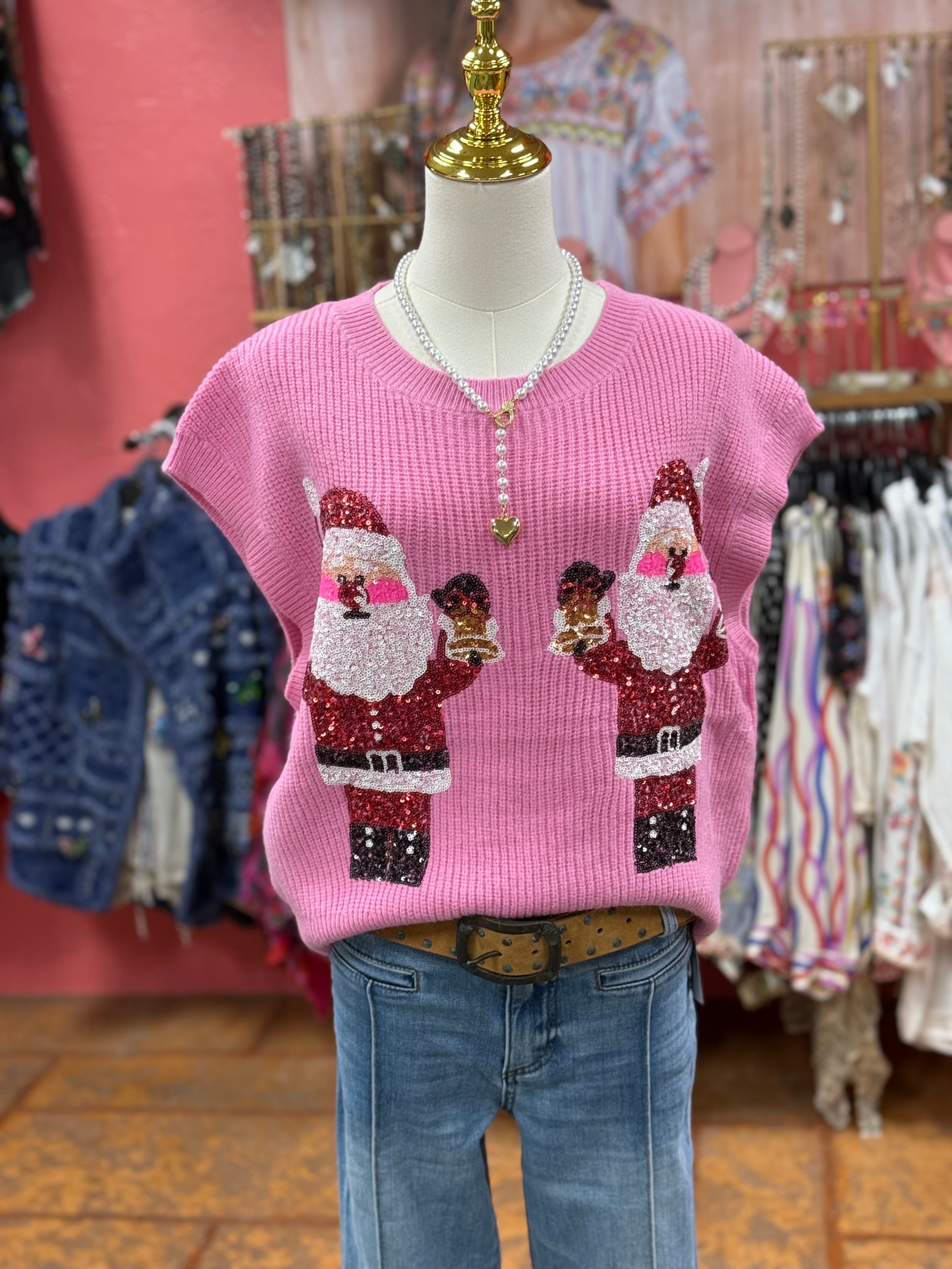 Sequin Santa Top