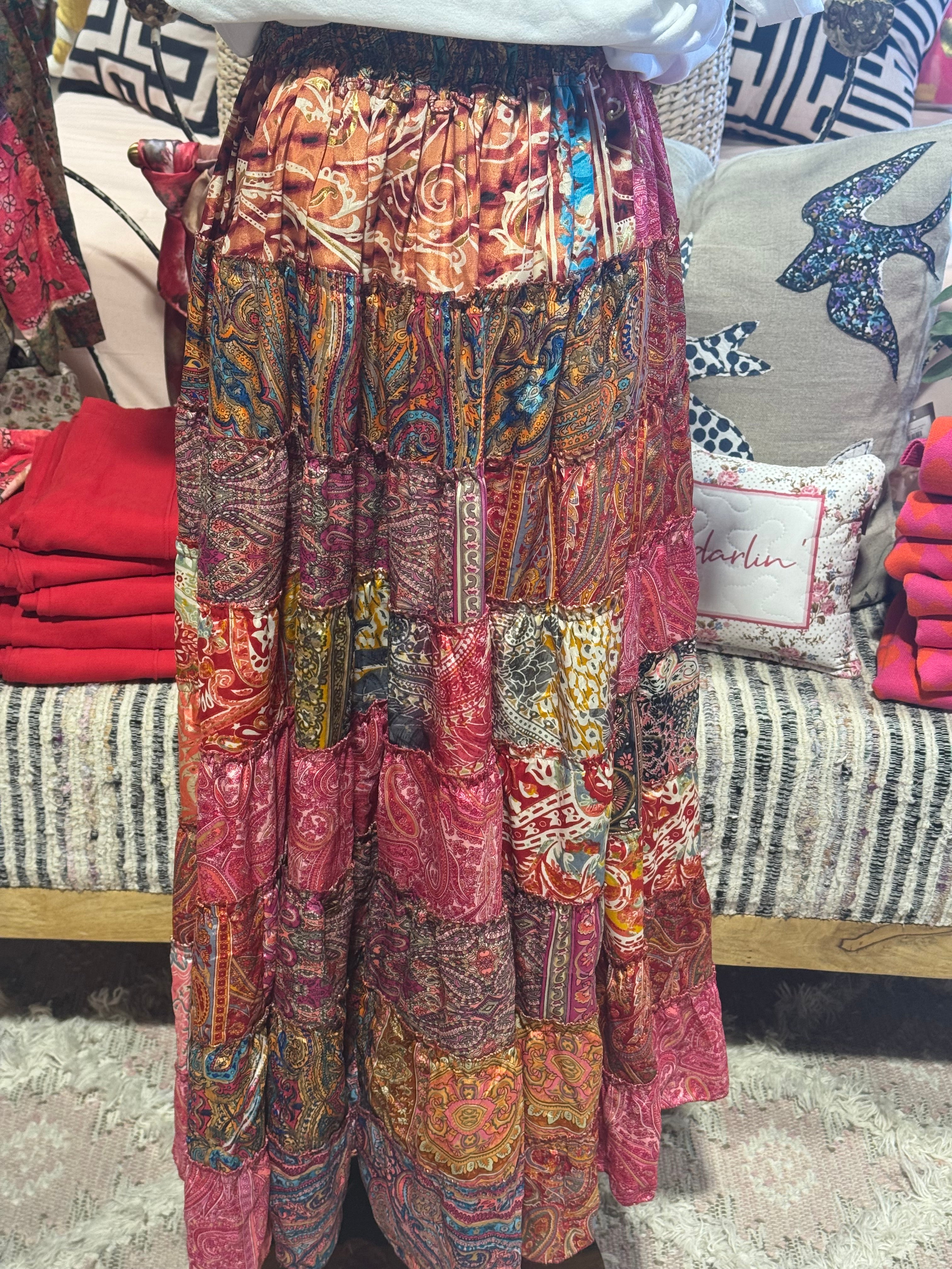 Boho Ruffle Skirt