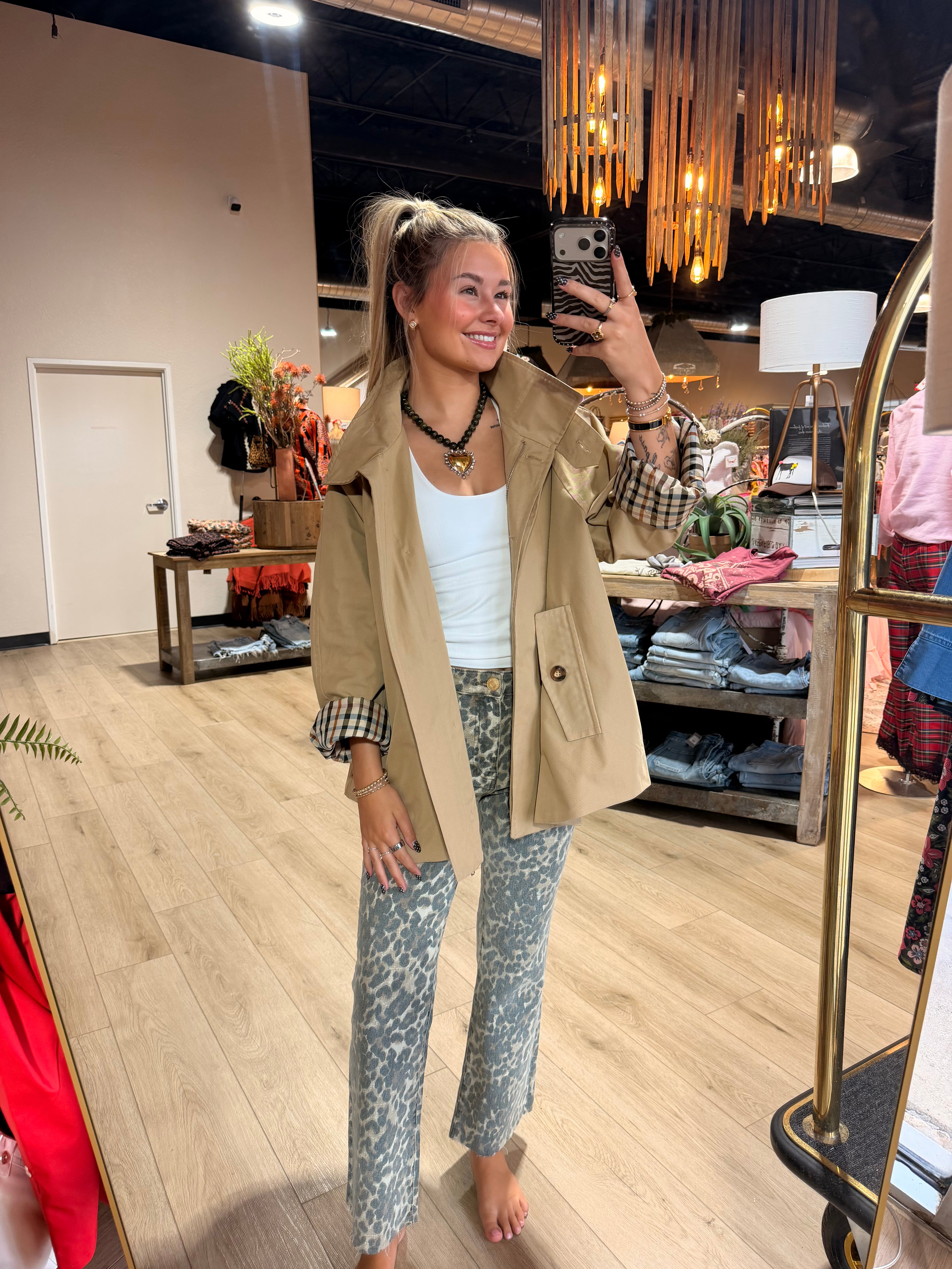 Modern A-Line Trench Jacket