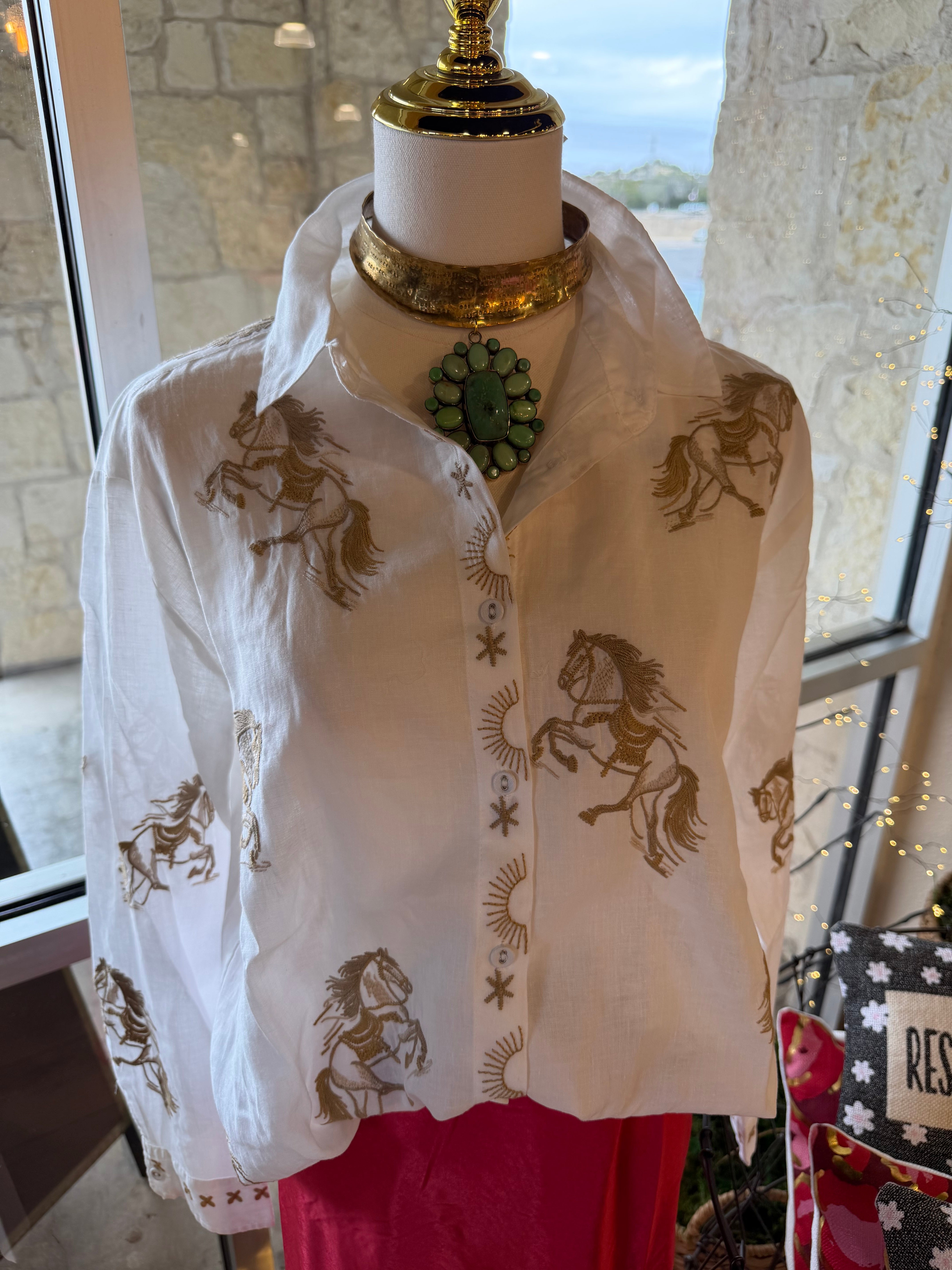 Cheval White Oversized Shirt