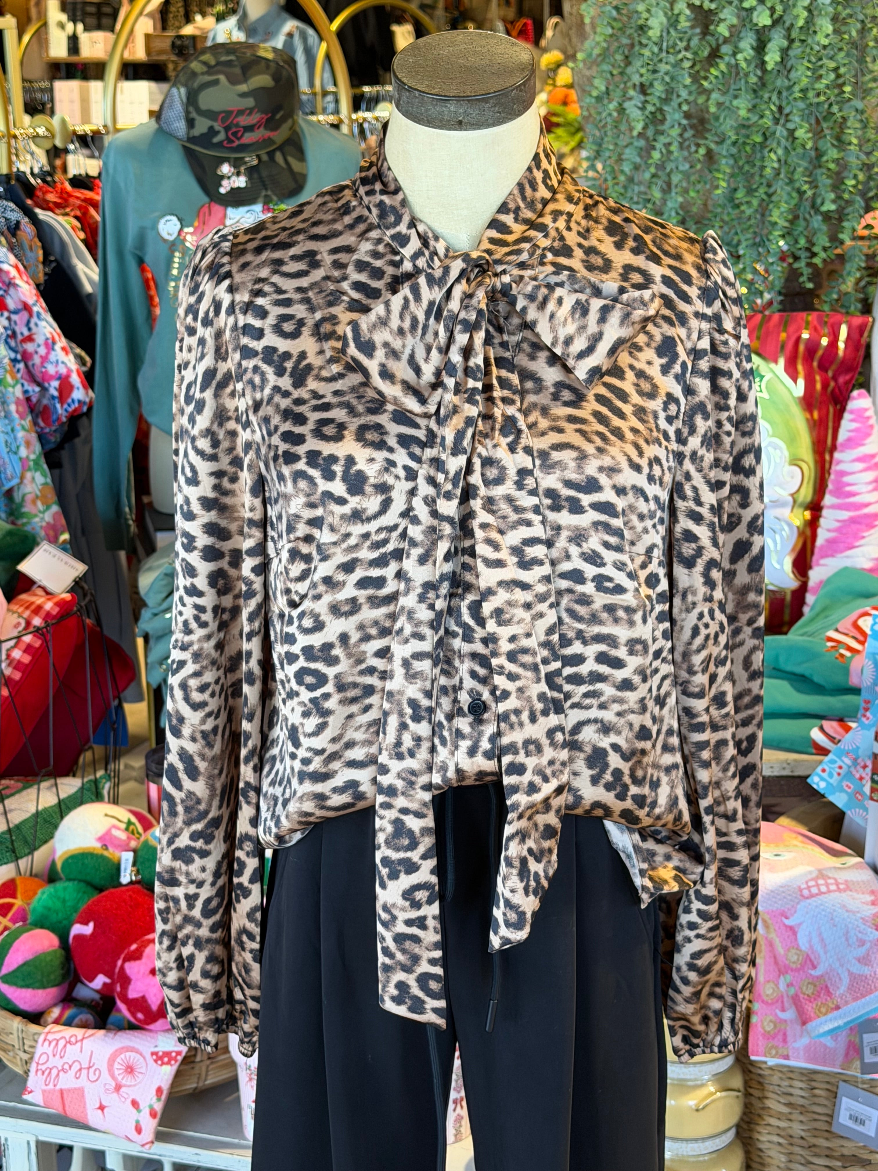 Wild Grace Leopard Blouse