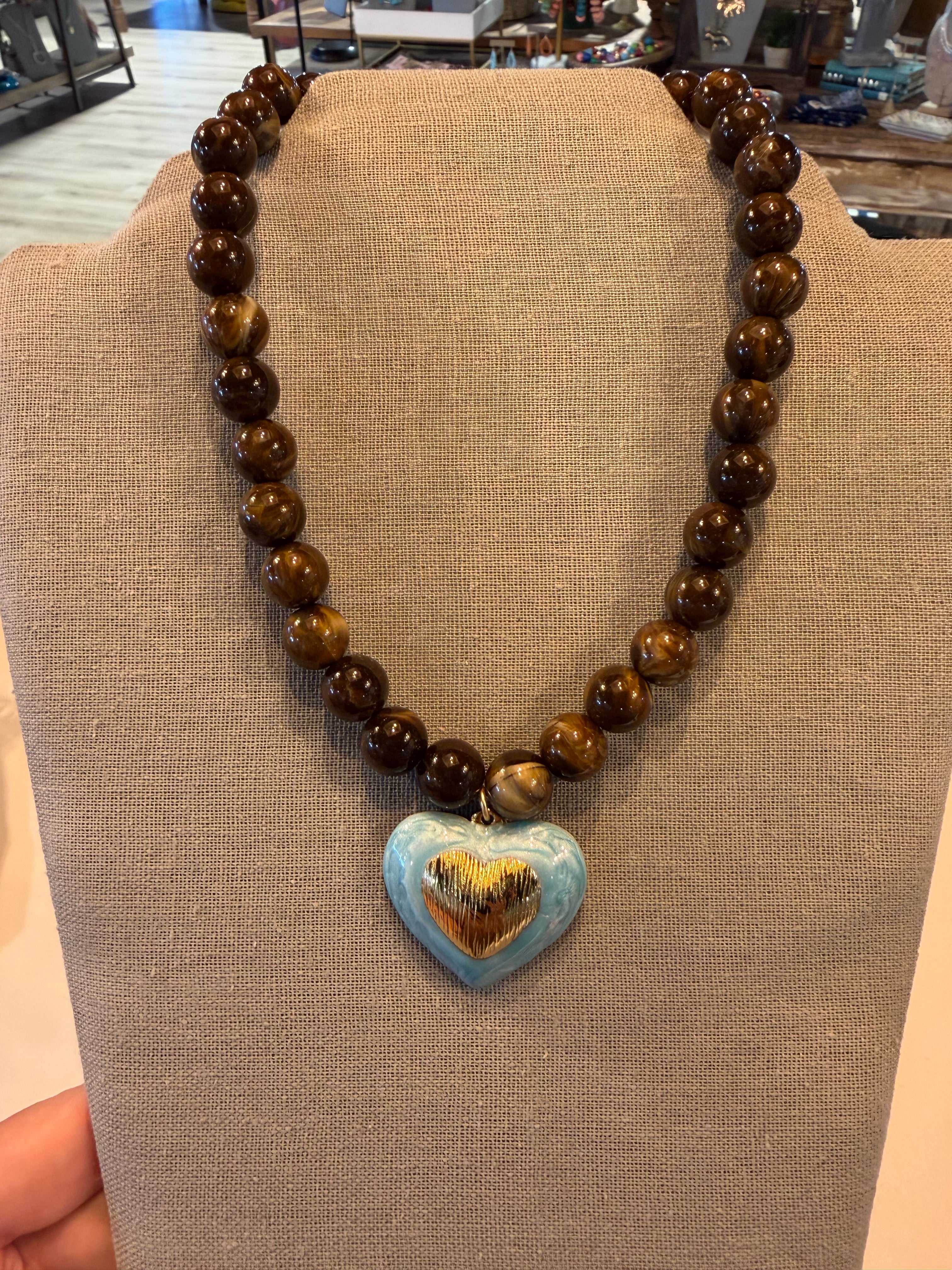 Baby Blue Heart Necklace