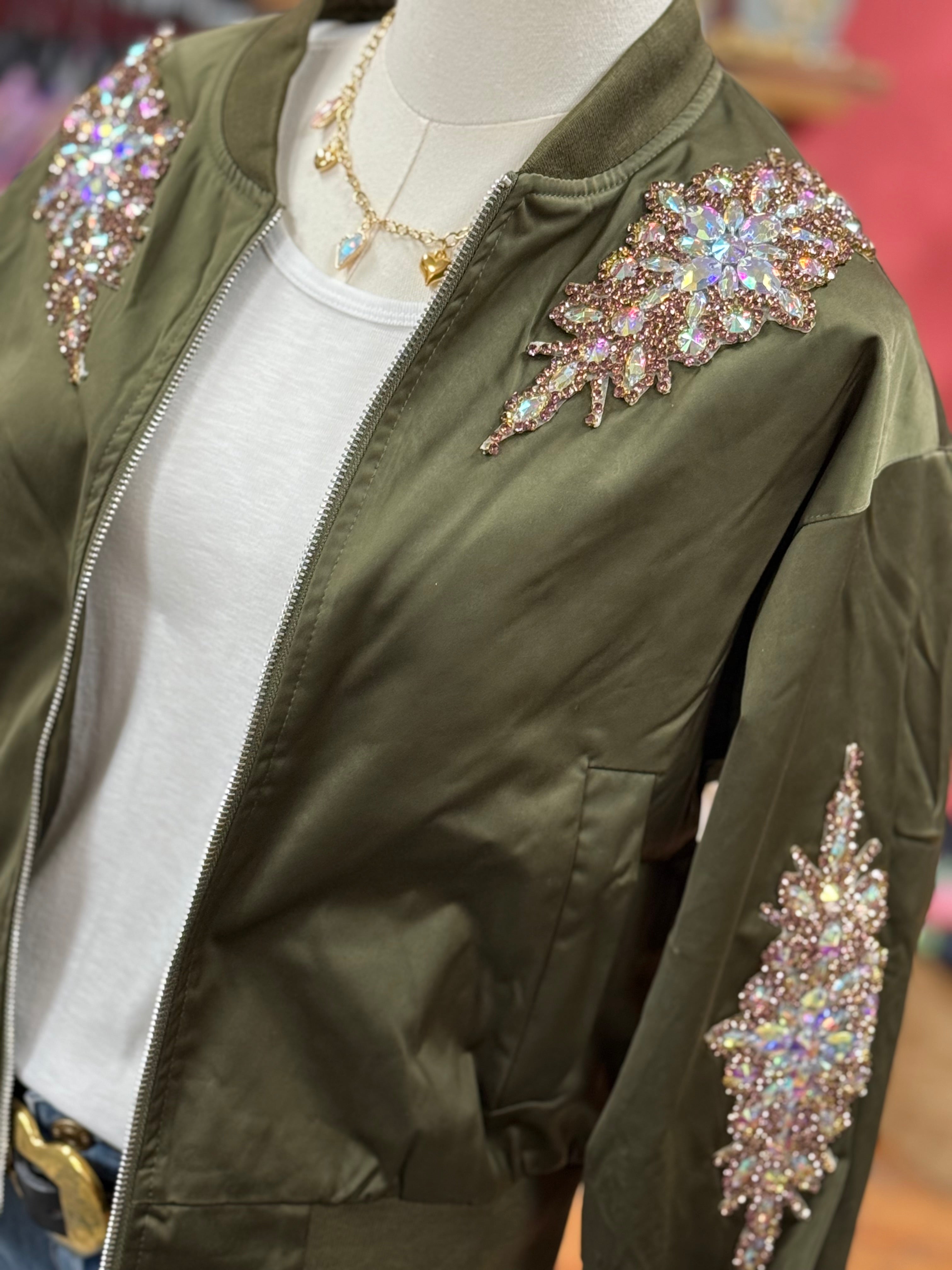 Olivia Jeweled Bomber