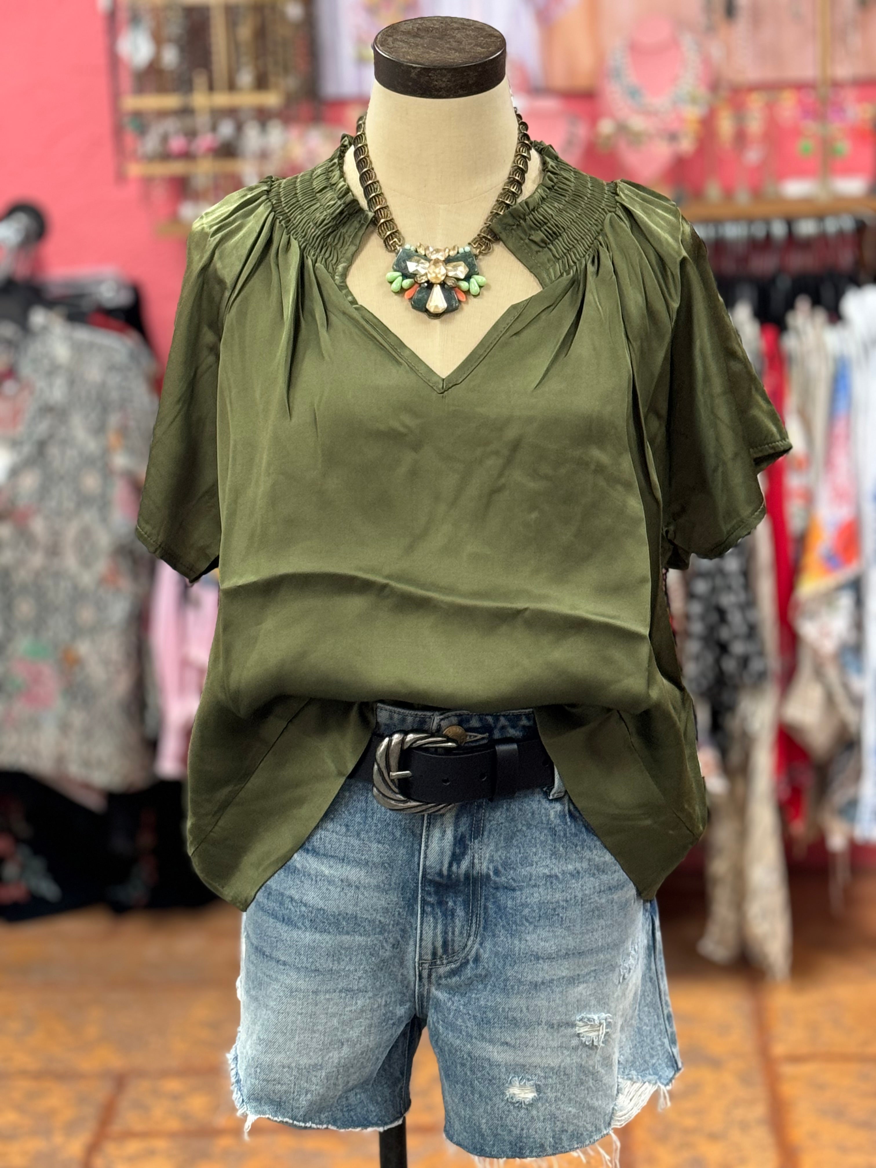 Brianna Top - Army Green