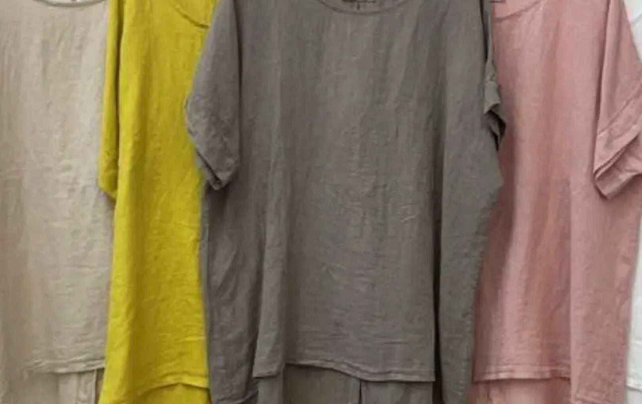 Lizzie Linen Top- 2 Colors