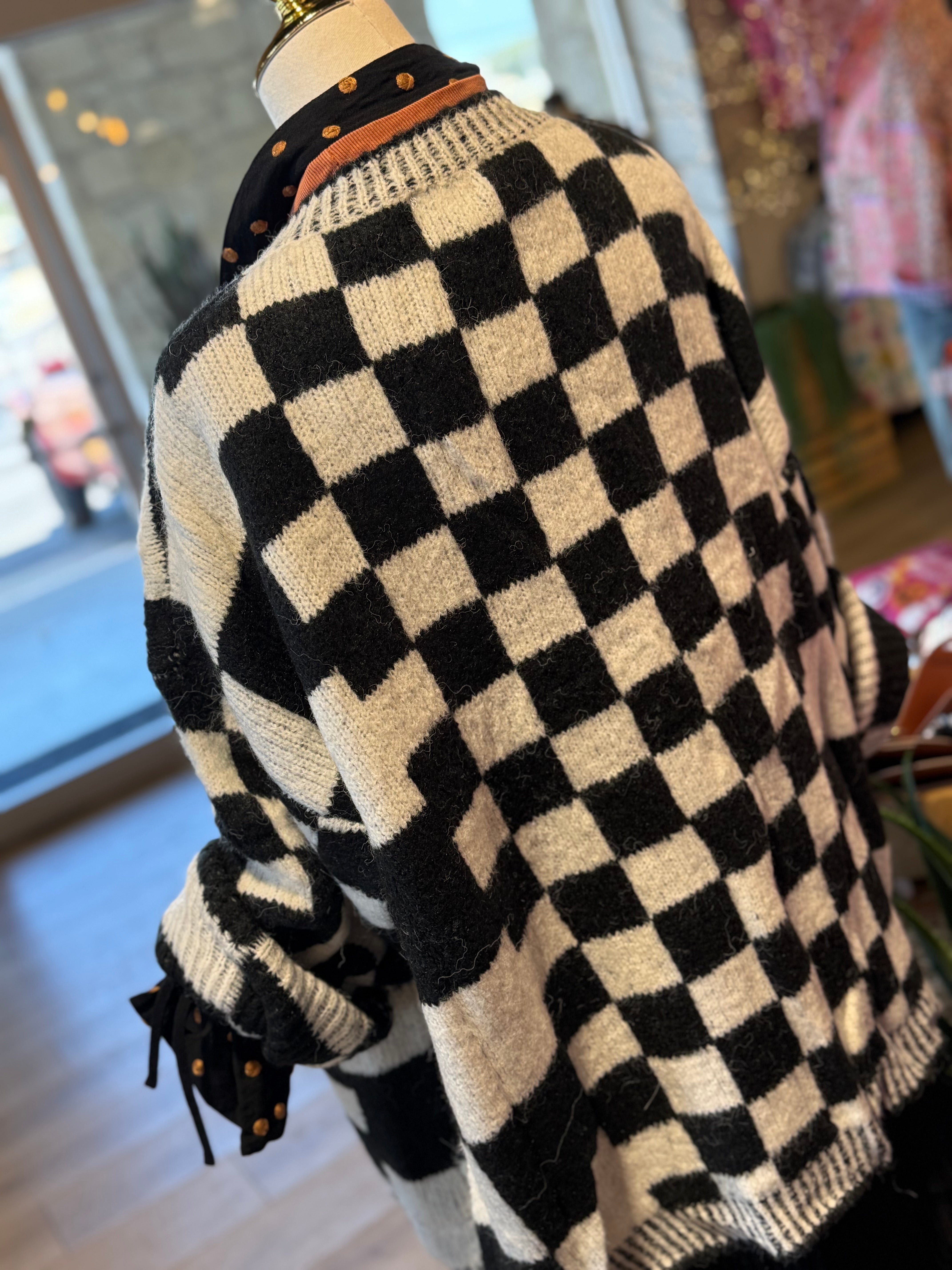 Checkered Cardigan