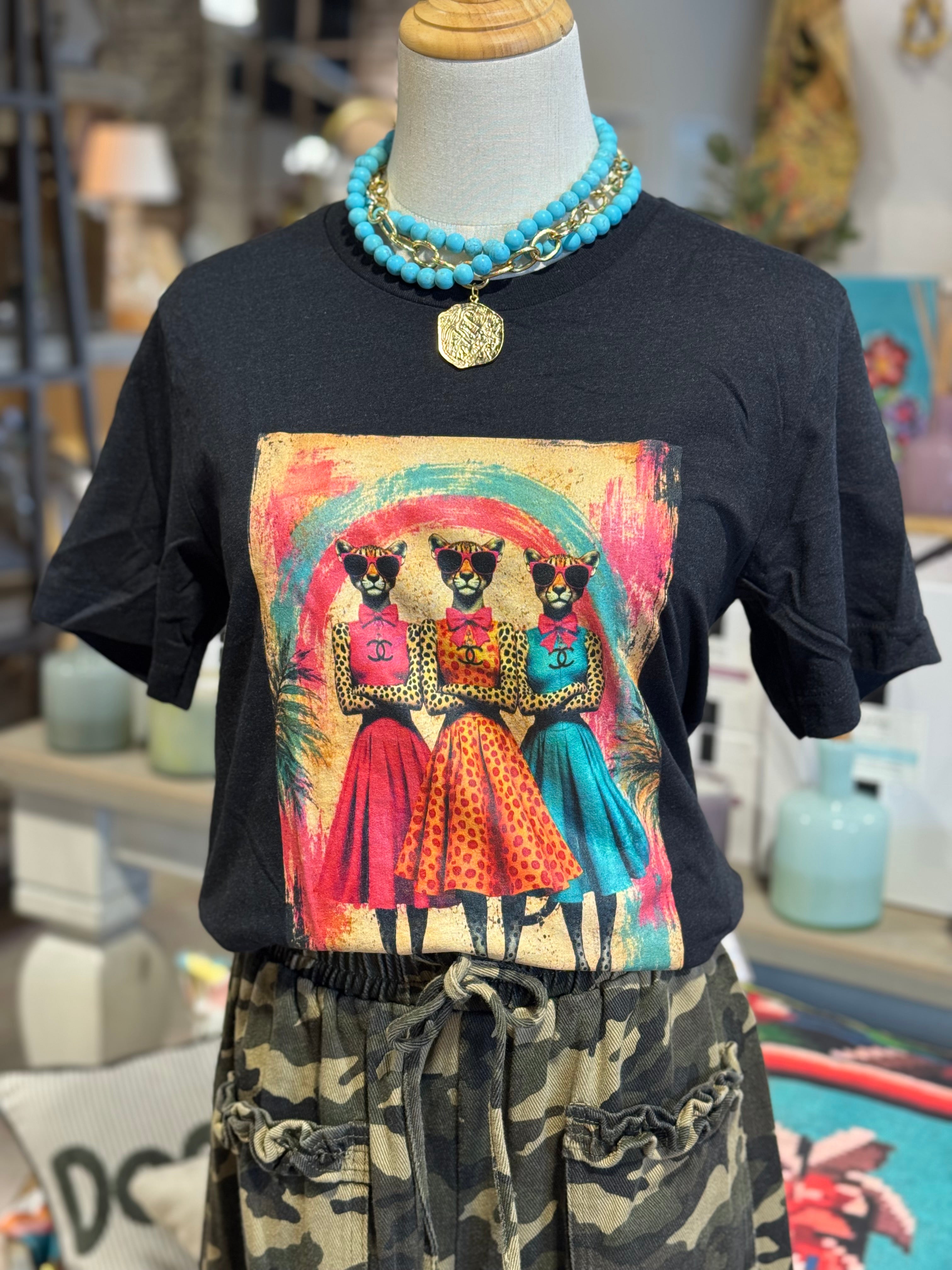 Cheetah Sister Tee