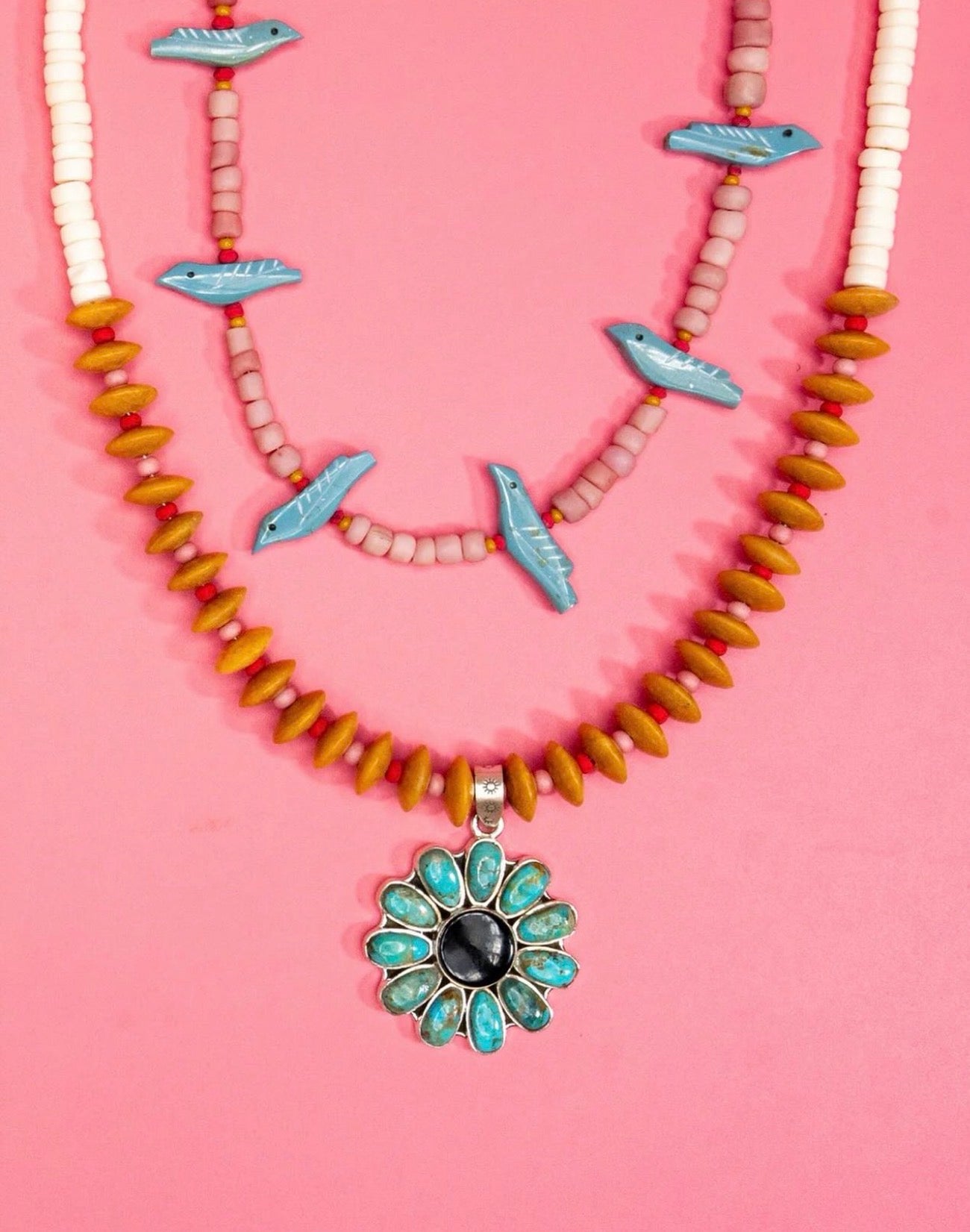 Turquoise Flower Necklace