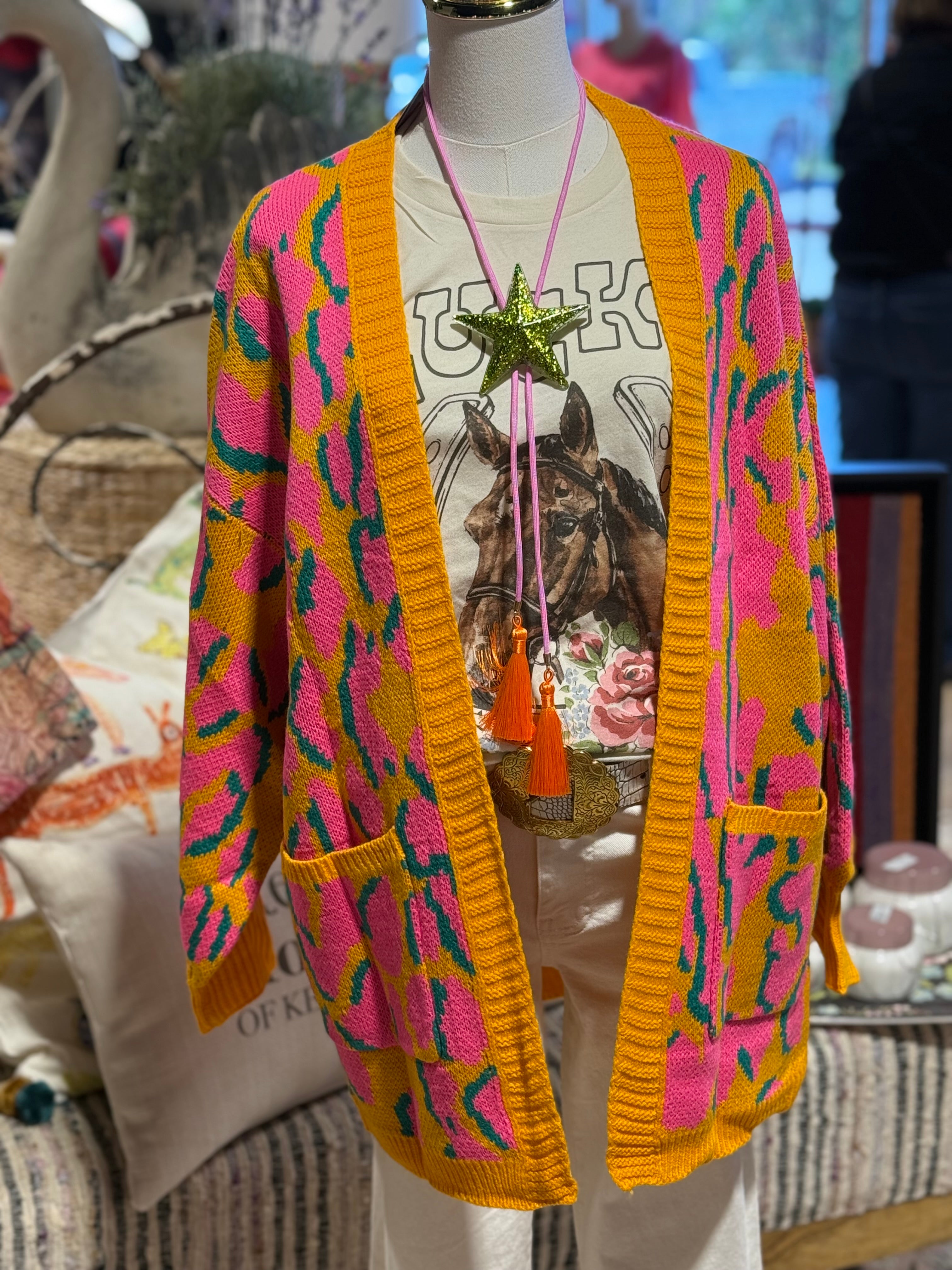 Colorful Leopard Cardigan-2 Colors