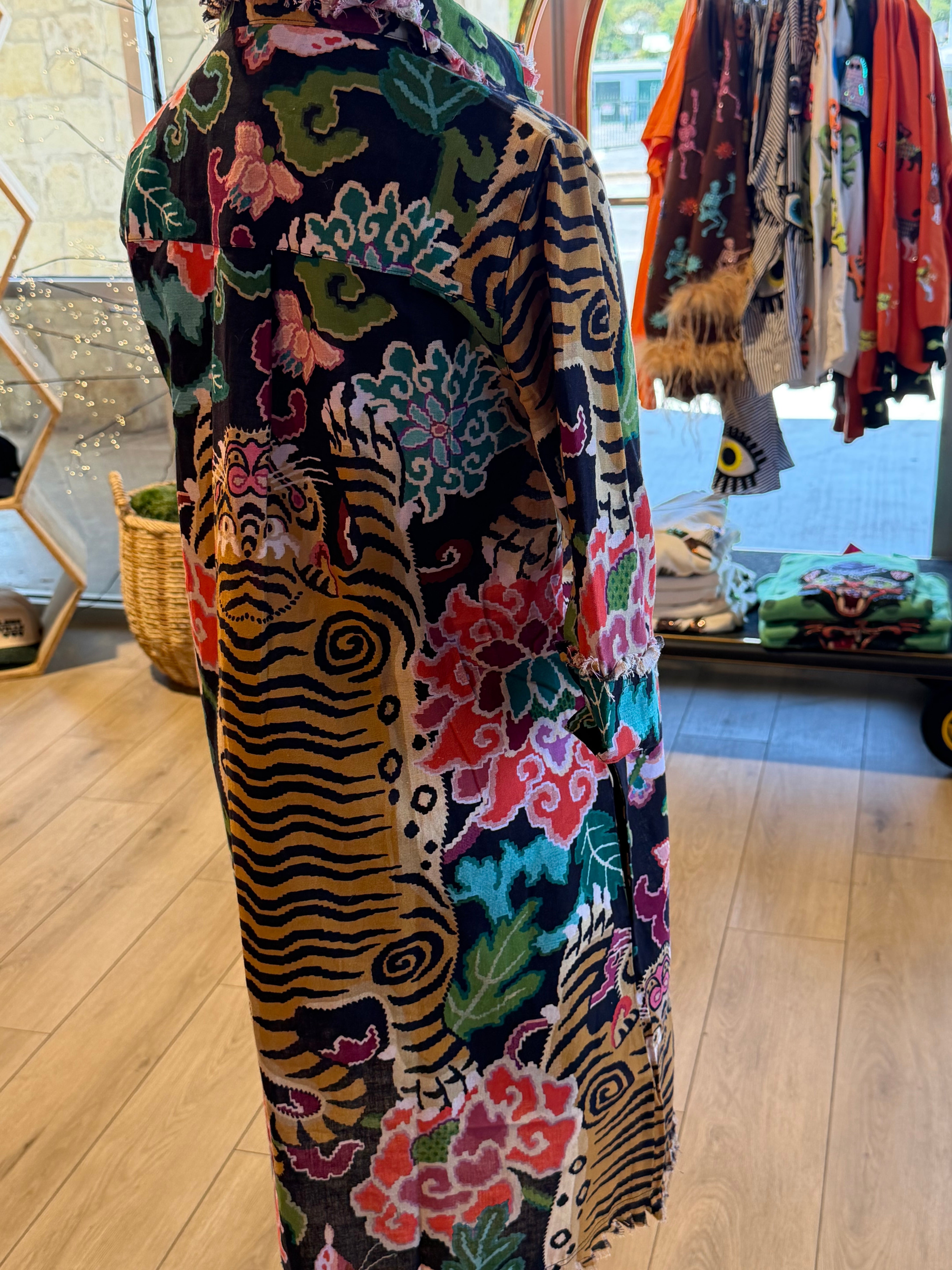 Chatham Dress Tiger Rug Print