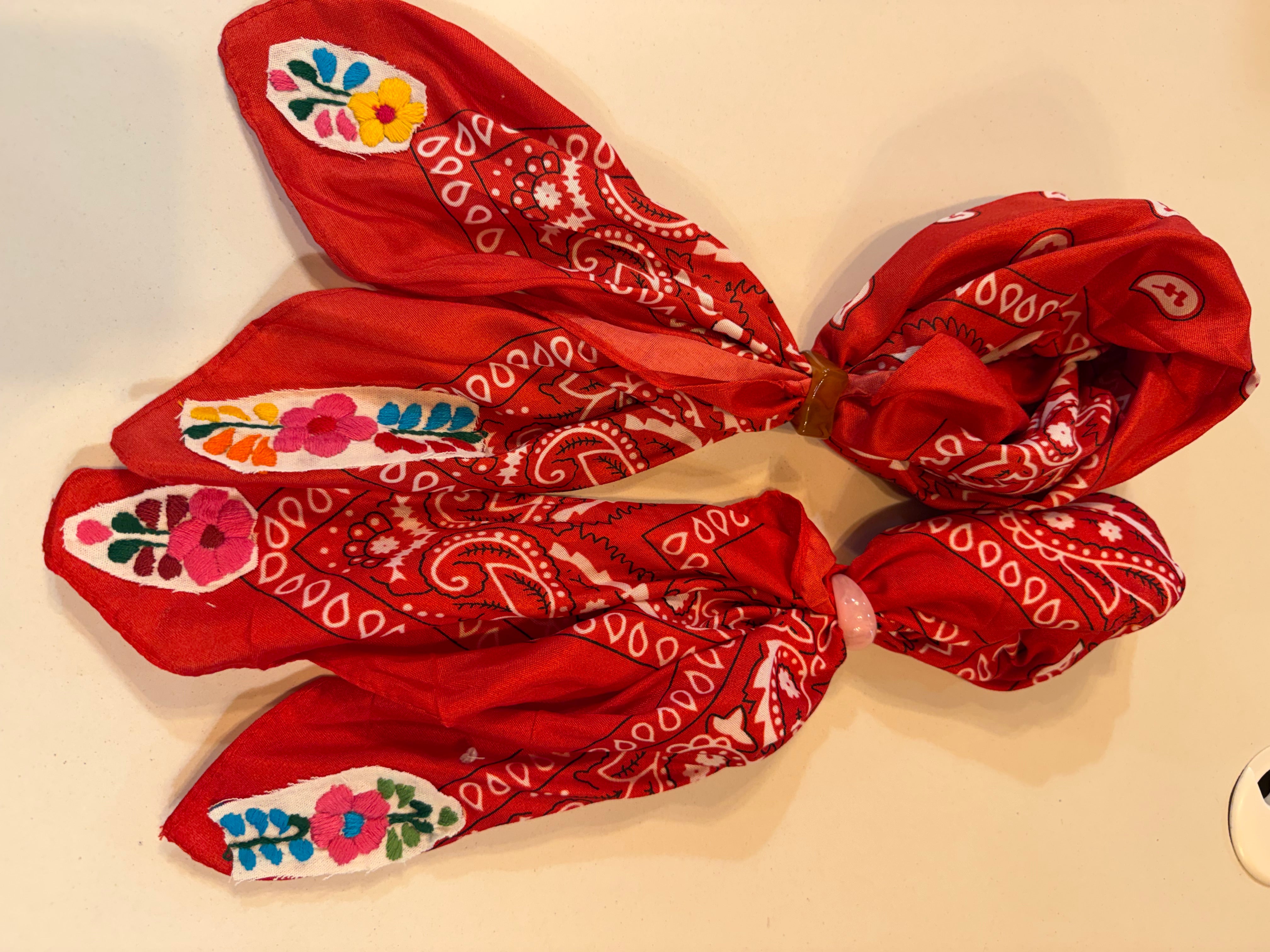 Embellished Bandana with Ring