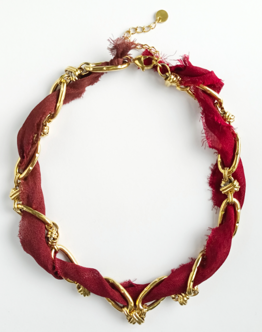 Don't Get it Twisted Maroon Collar 