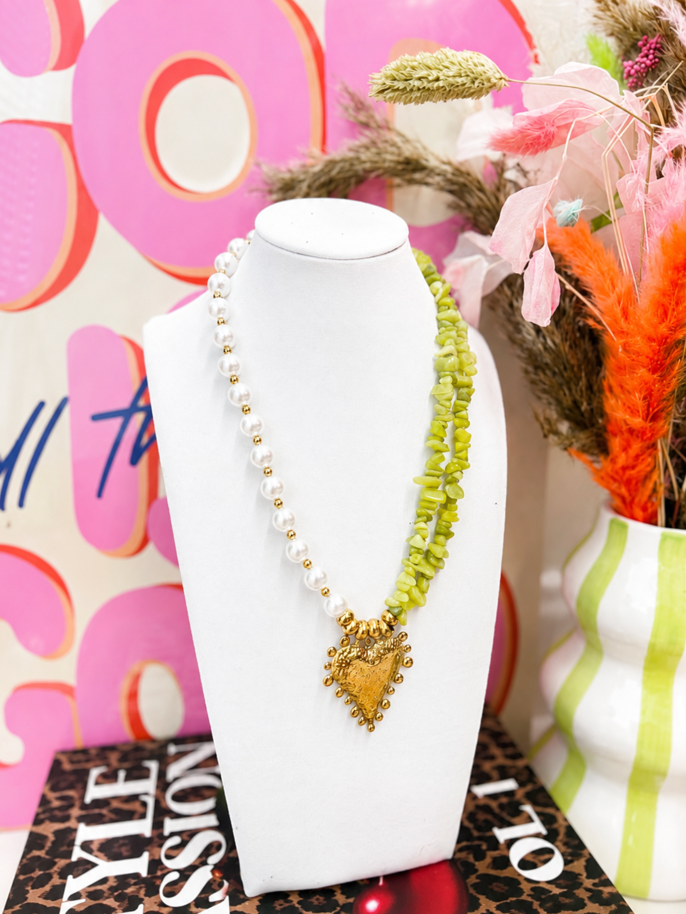 Meadow Pearl Heart Necklace