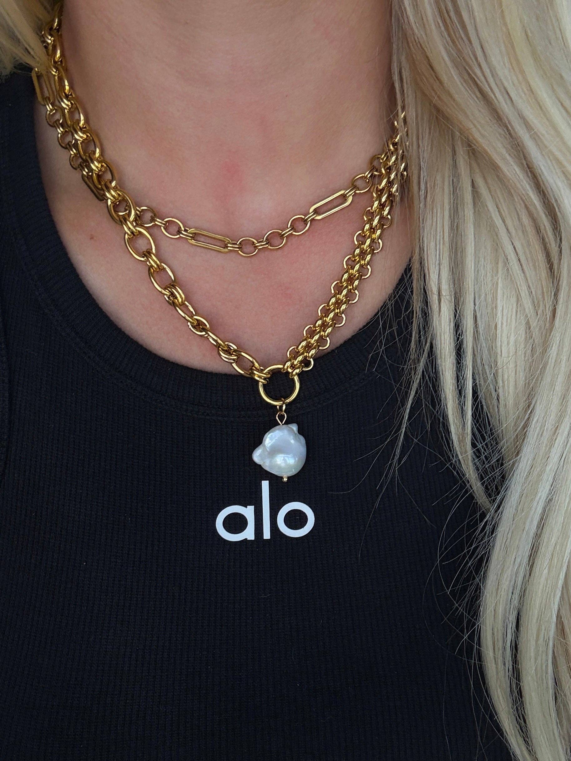 Amber Pearl Necklace