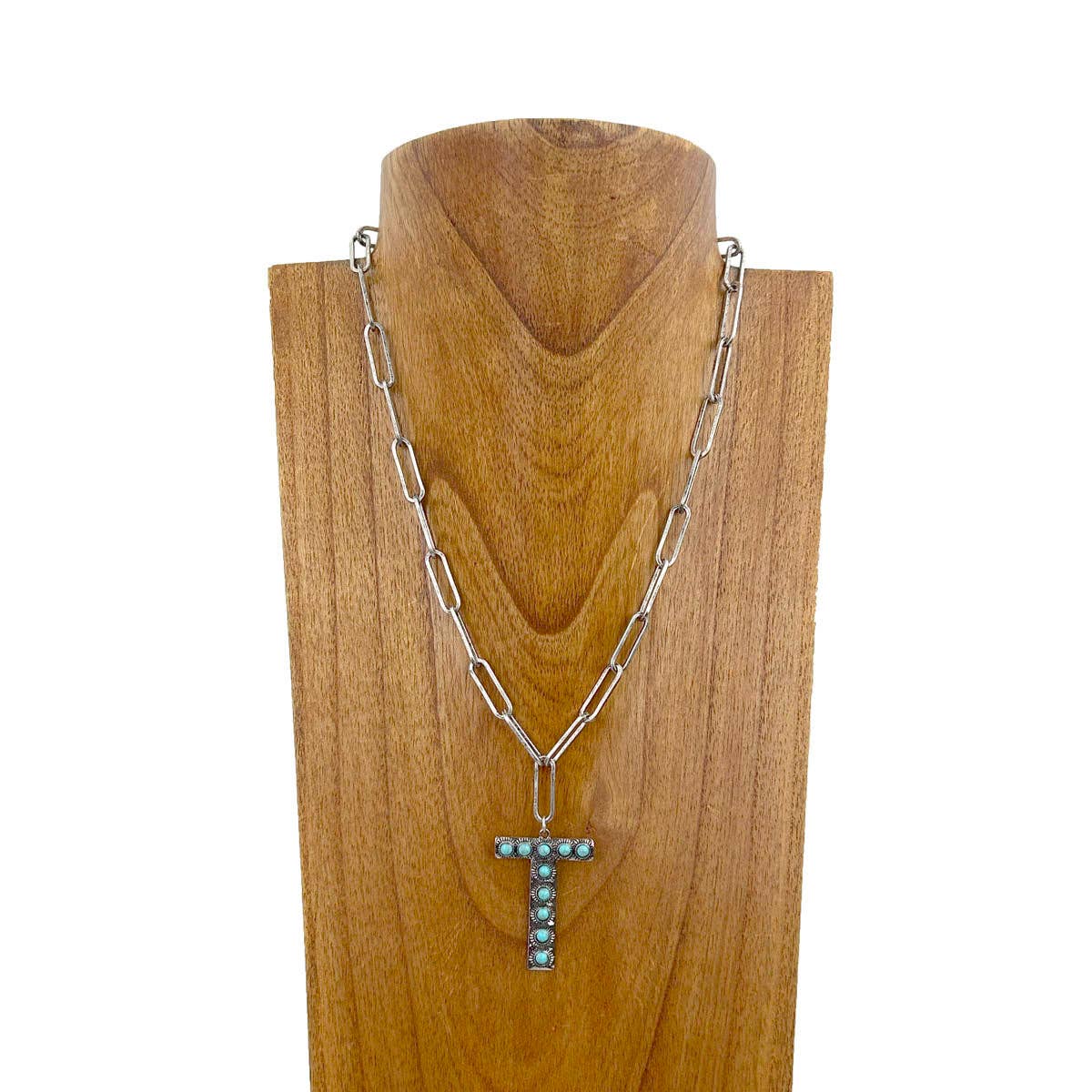 Turquoise "T" Necklace