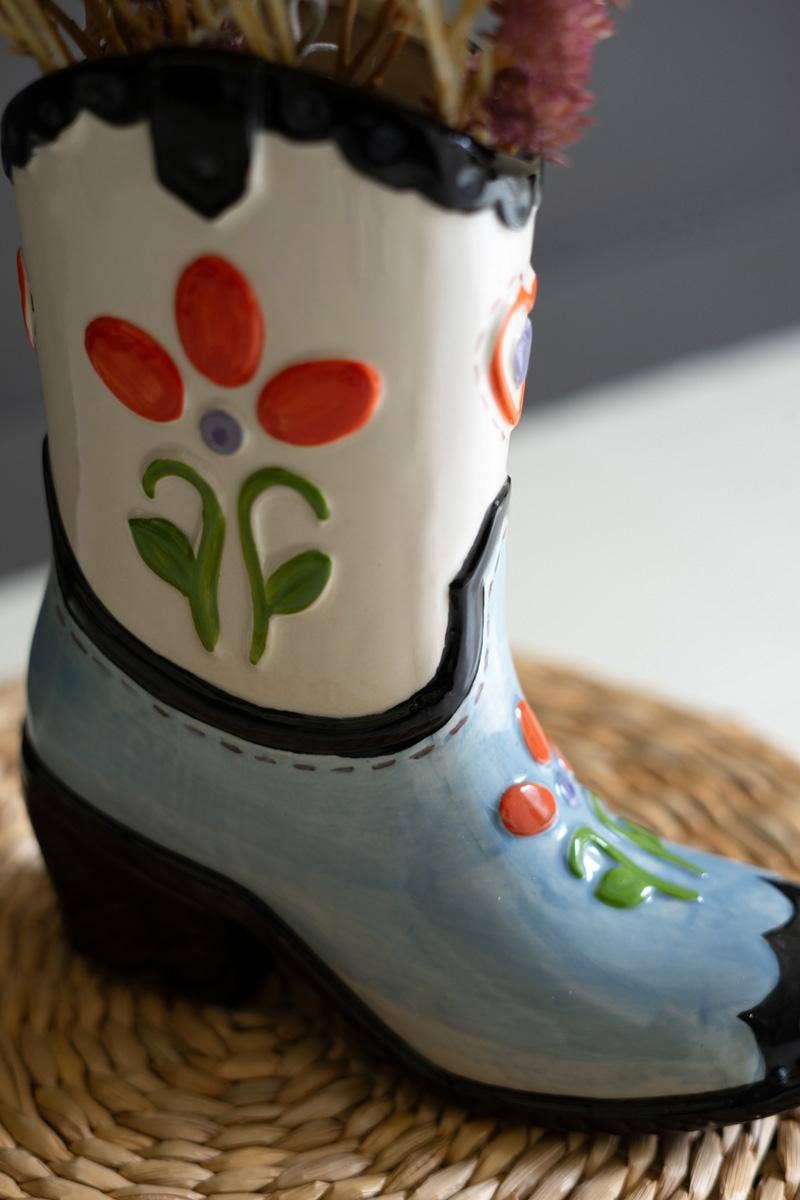 Ceramic Boot Vase