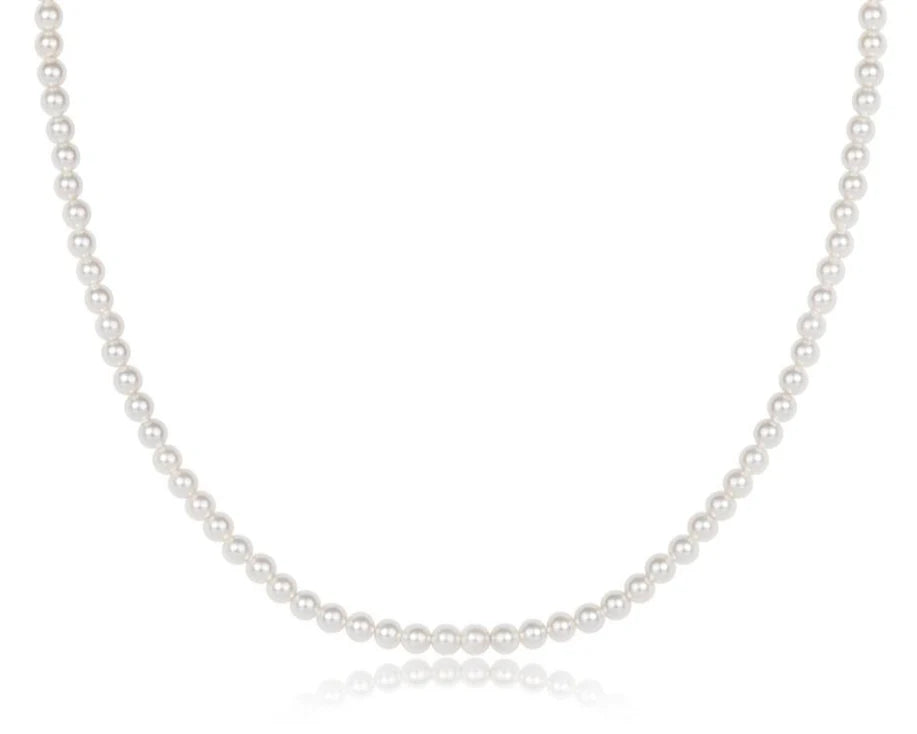 15" 4mm Classic Pearl Beaded Choker