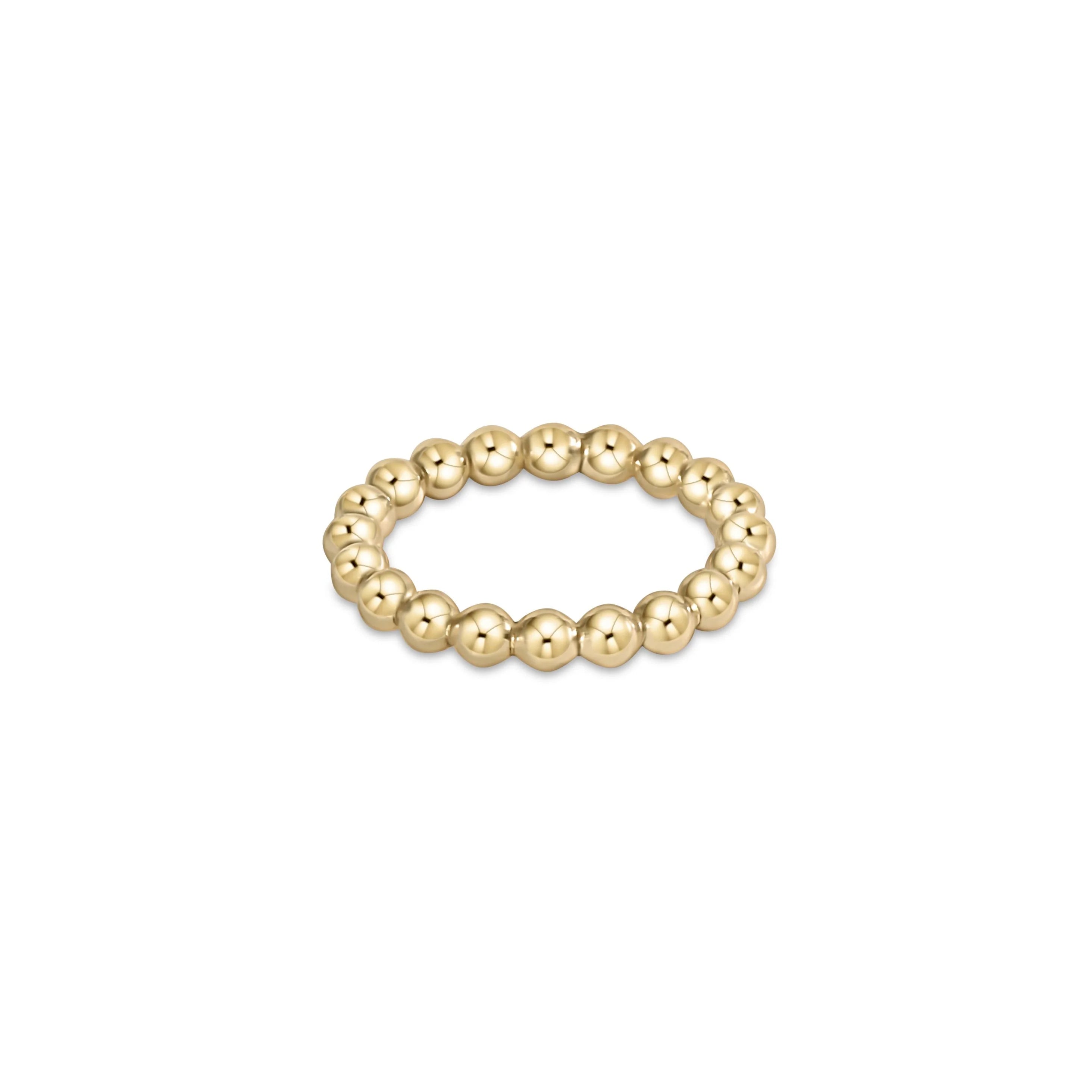 3mm Gold Bead Ring