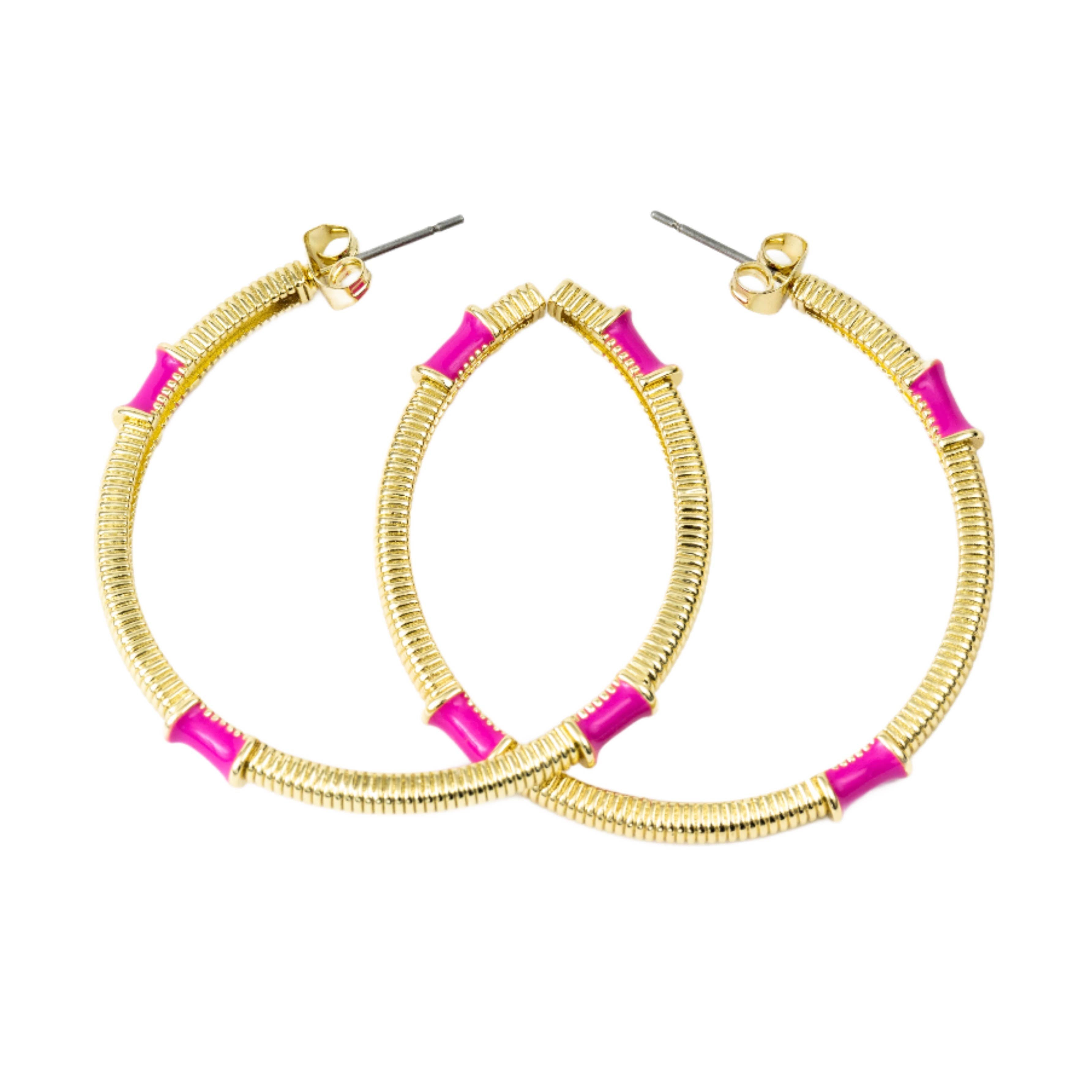 Jasmine Hoop- Pink