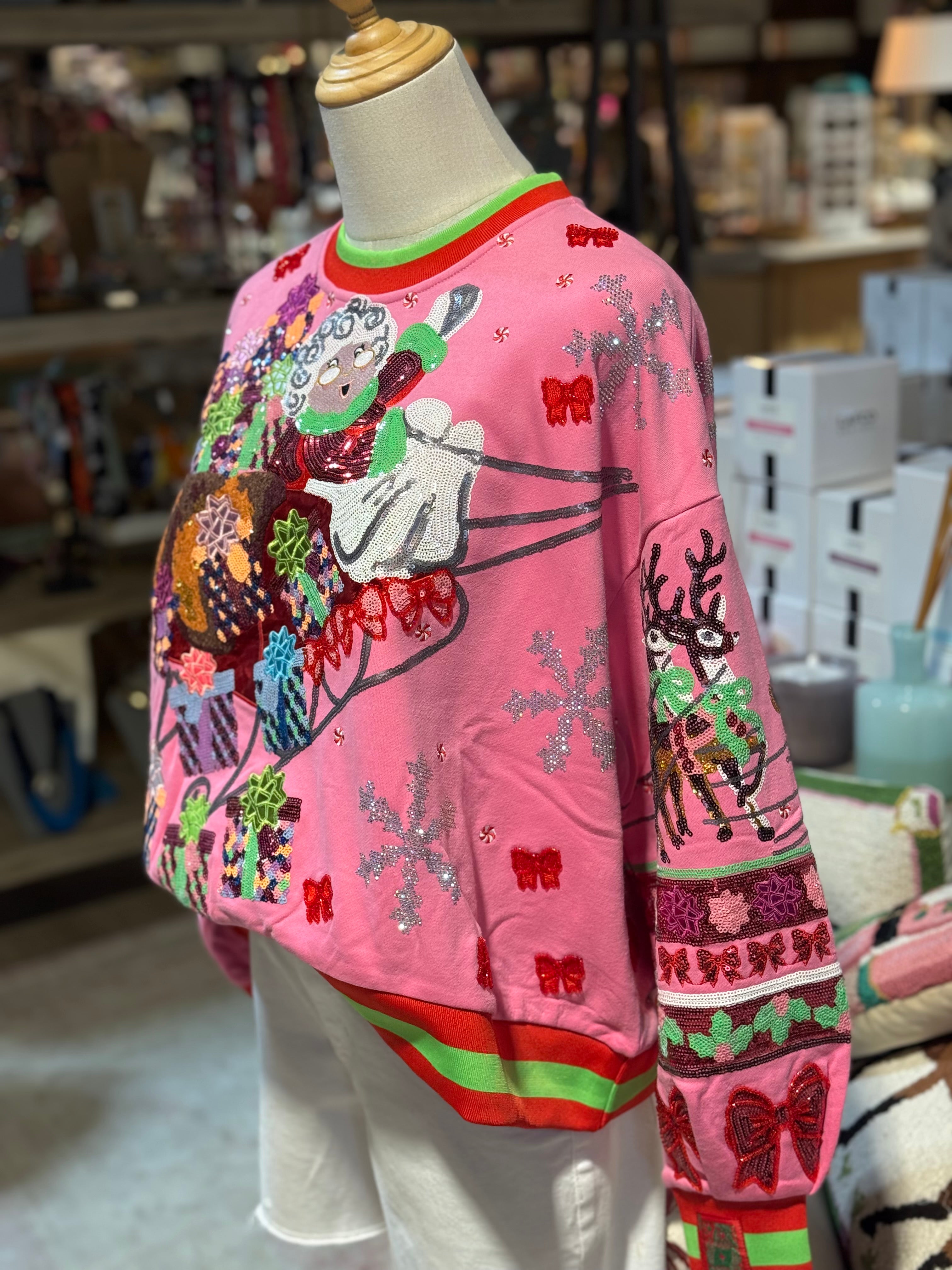Vintage Mrs. Claus Sleigh