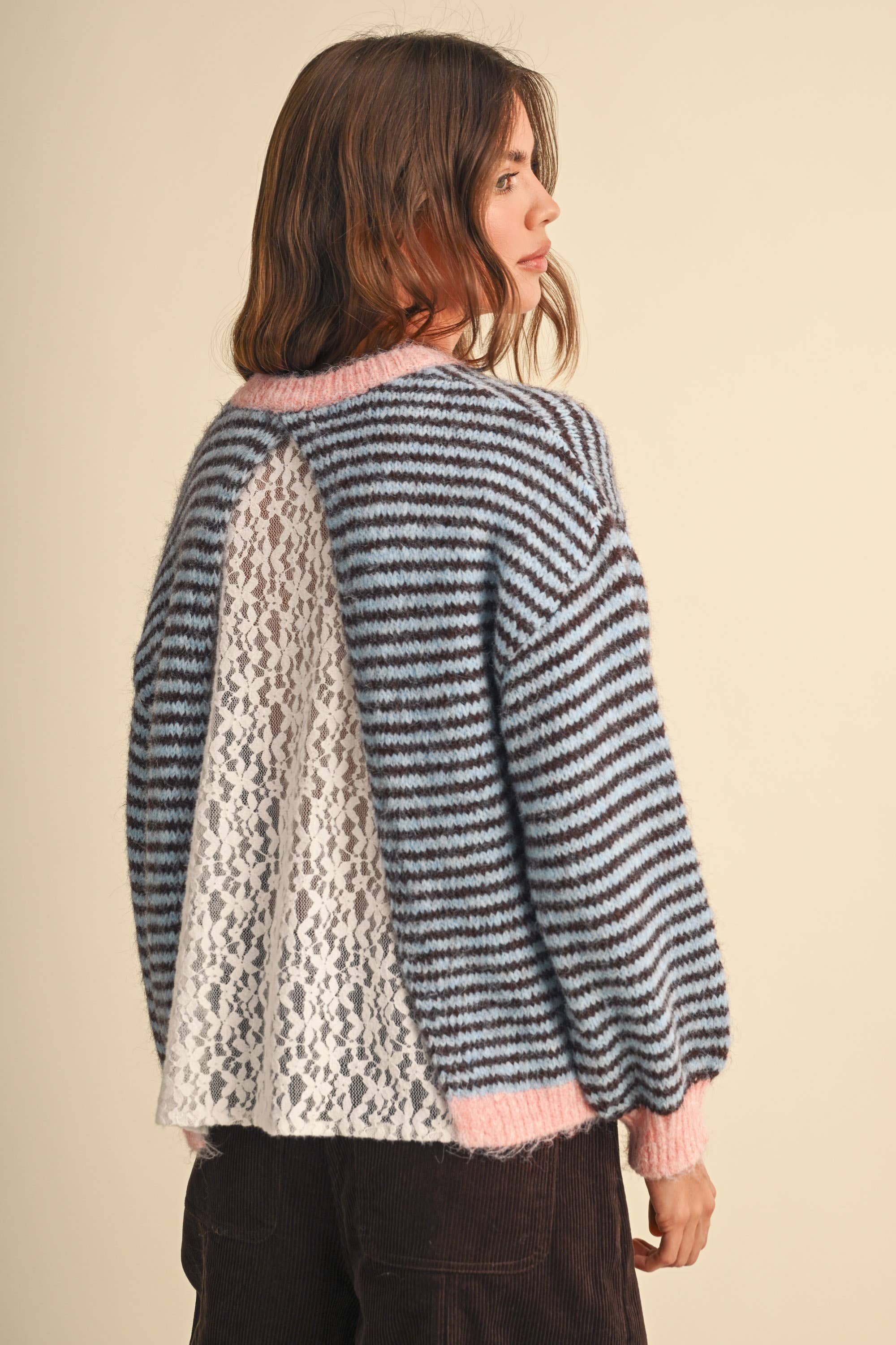 LACEY STRIPED SWEATER